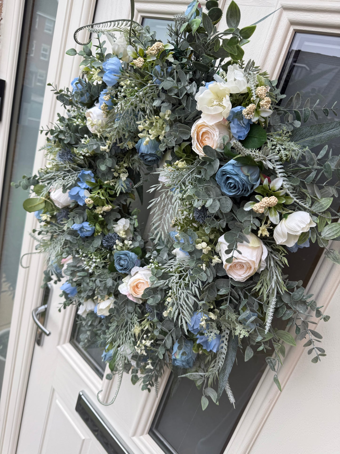 Cottage blue wreath (ready to send)