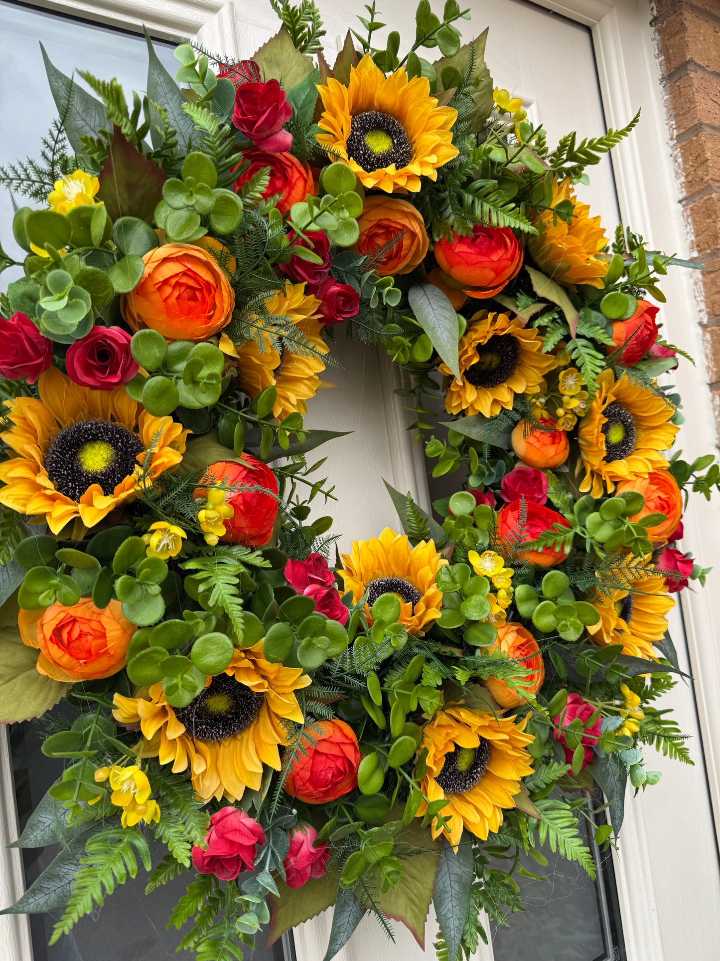 Sunflower sunset wreath (ready to send)