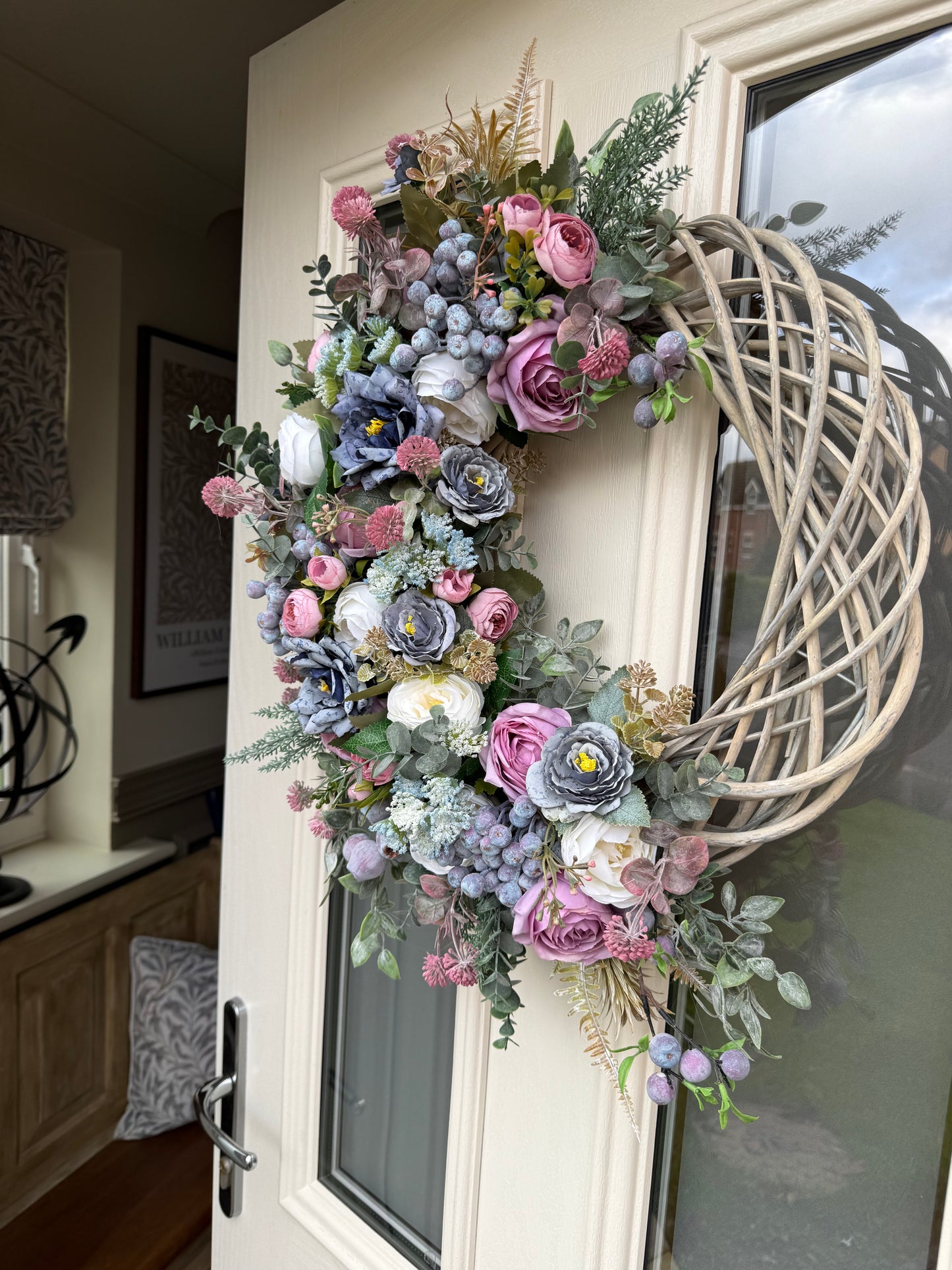Blueberry and mauve signature wreath (made to order)