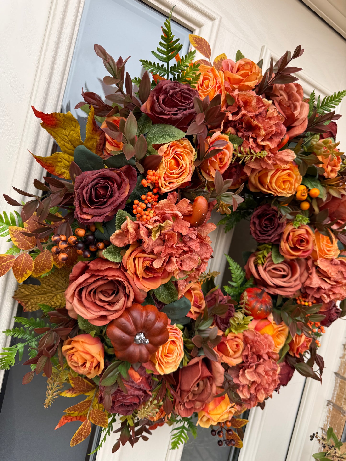 Autumn rose wreath