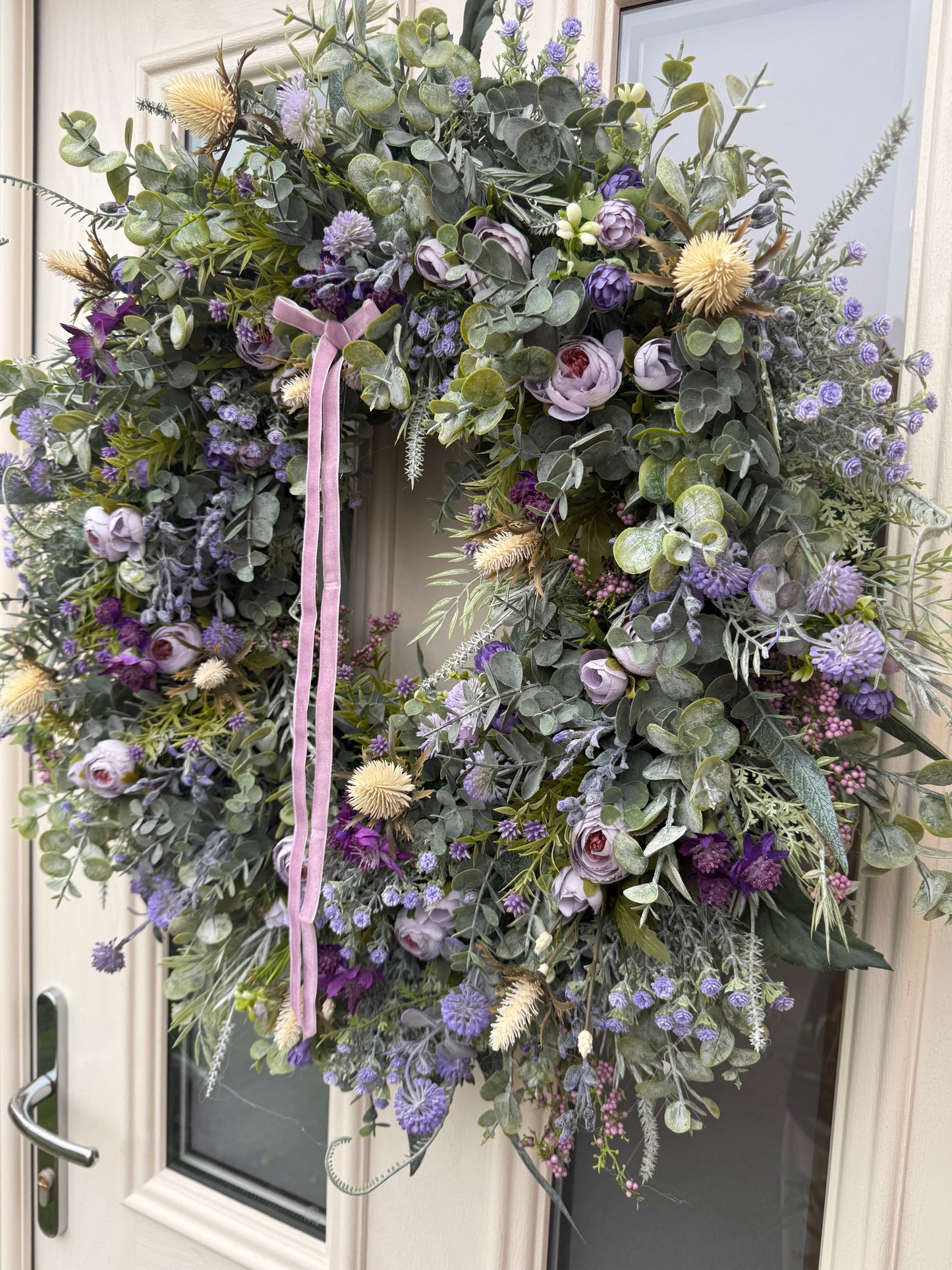 Purple rain real look wreath (made to order)