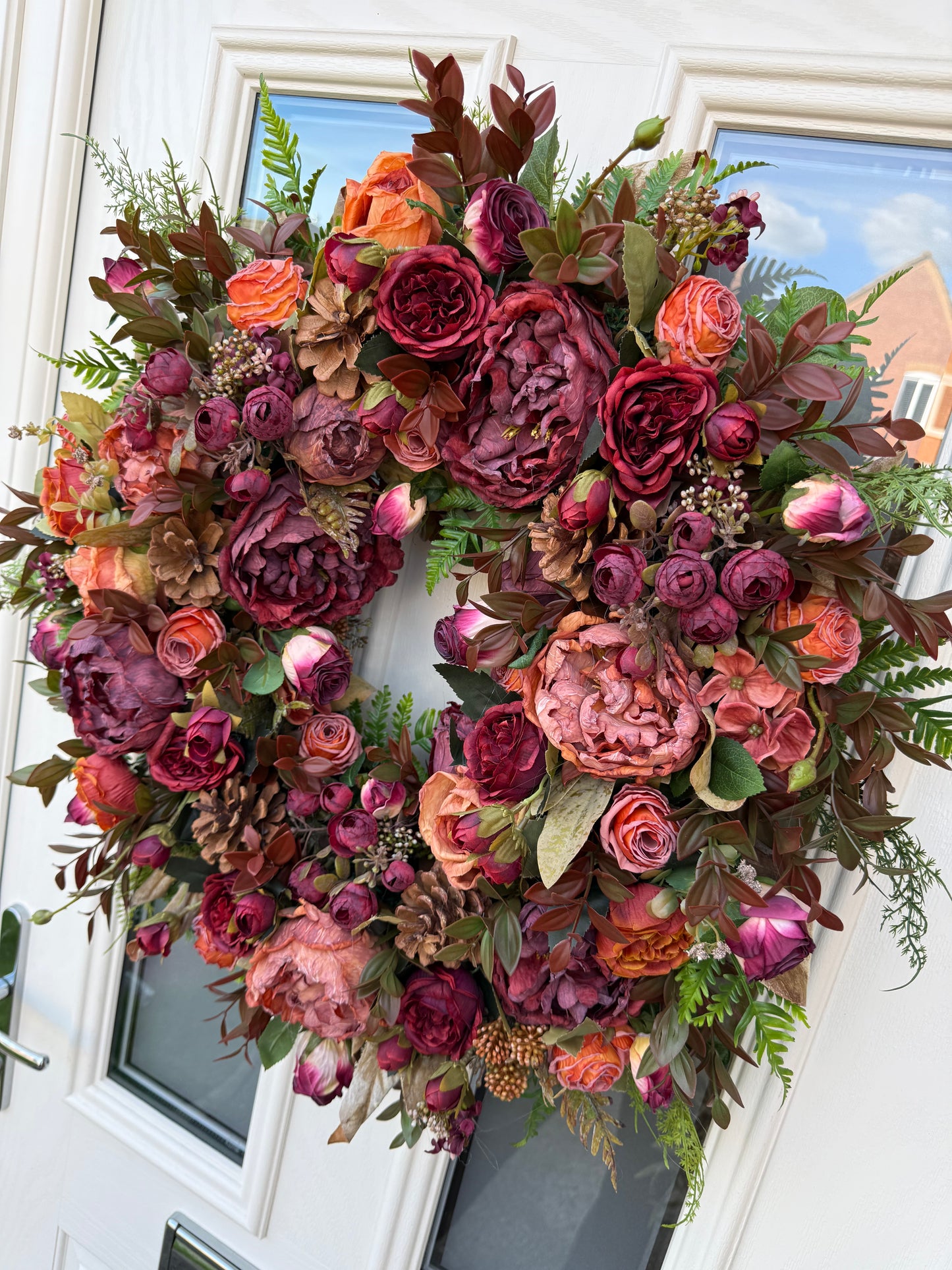Cranberry and orange autumn wreath