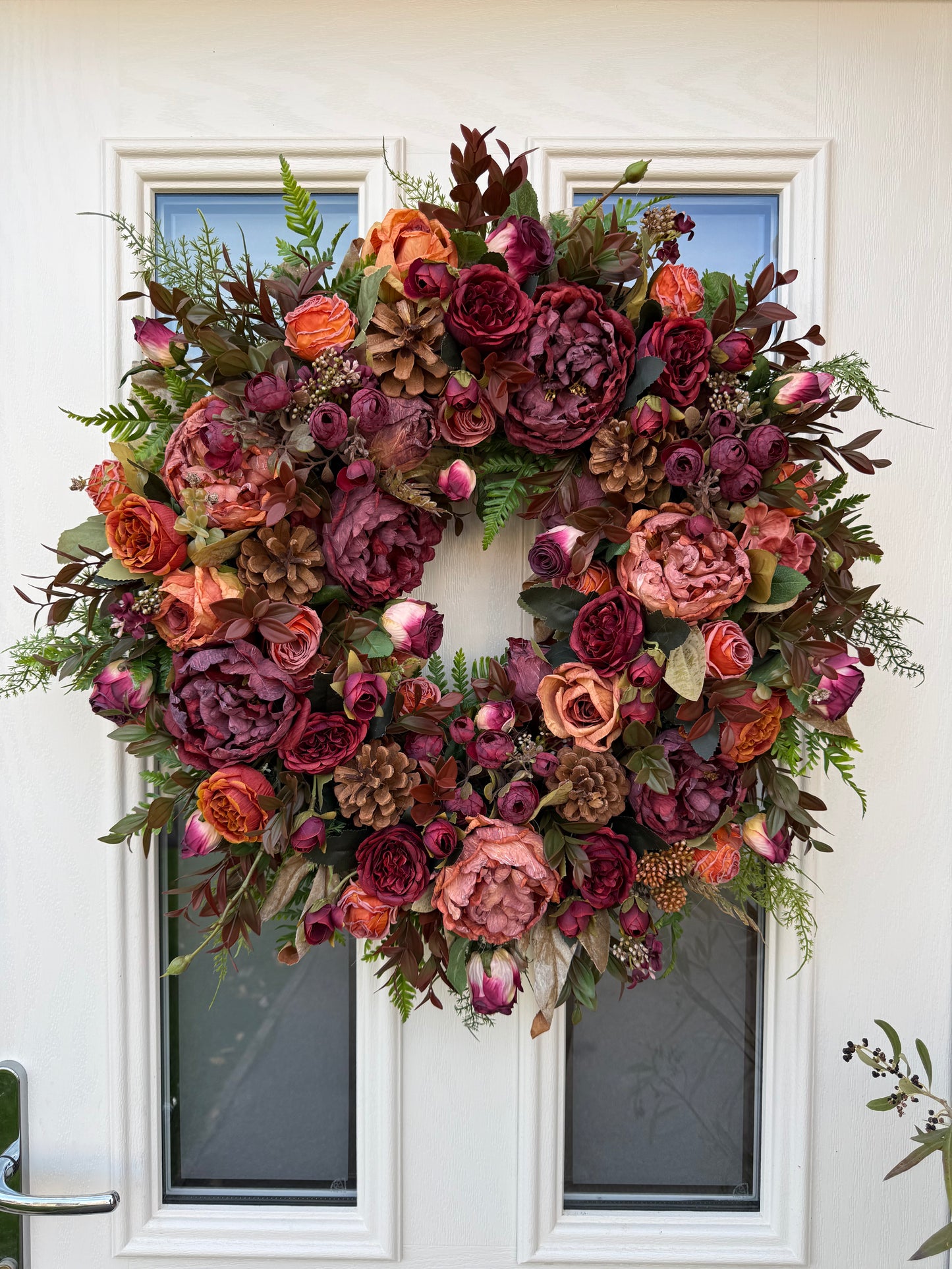 Cranberry and orange autumn wreath