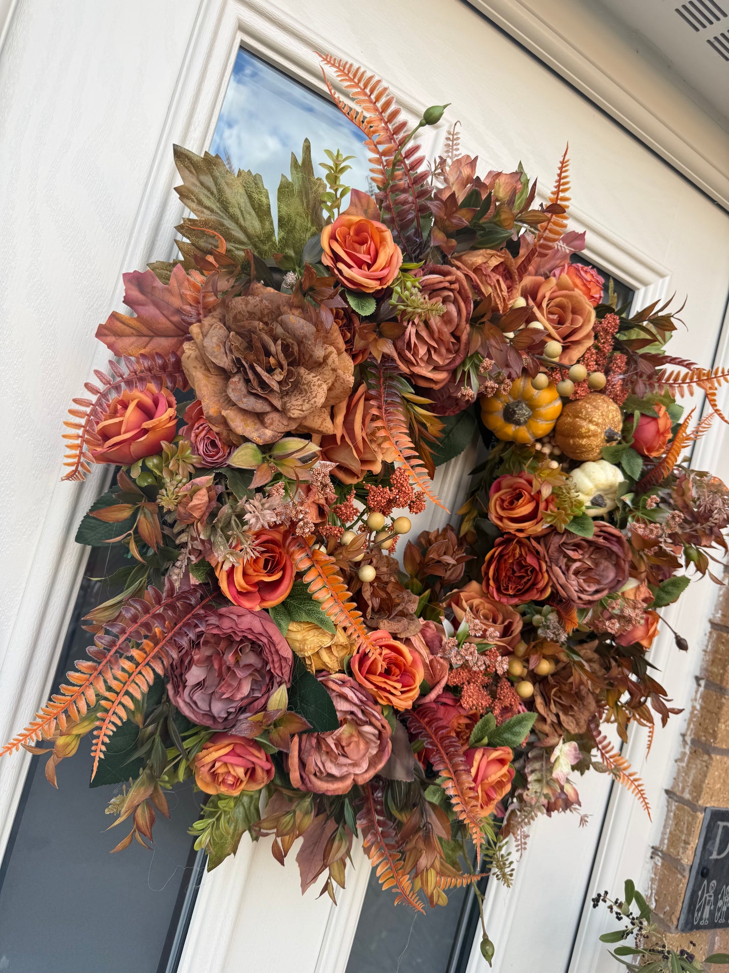 Crisp pumpkin wreath