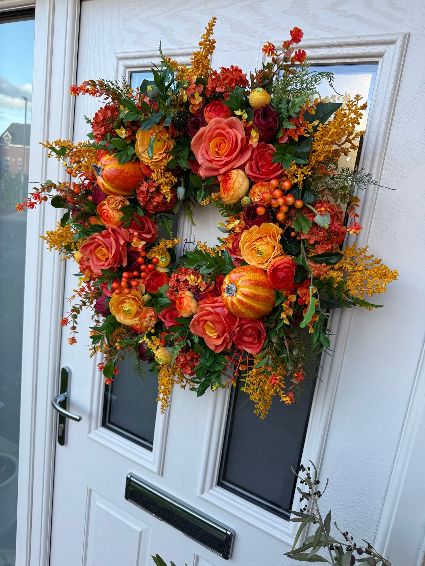 Autumn sunset wreath