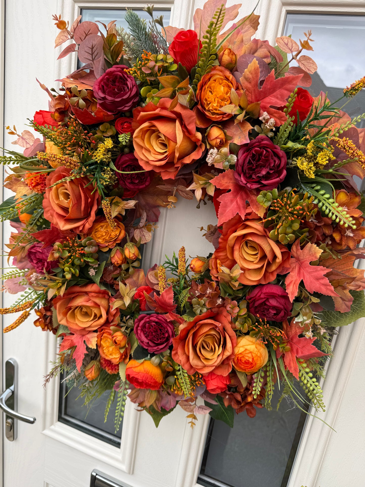 Autumn rose wreath