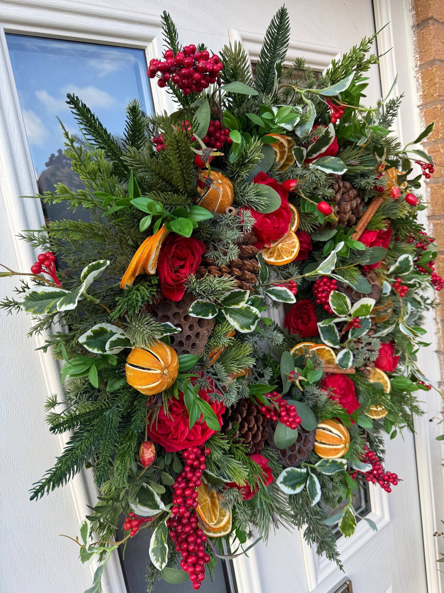 Rosehip and orange Christmas wreath (made to order)