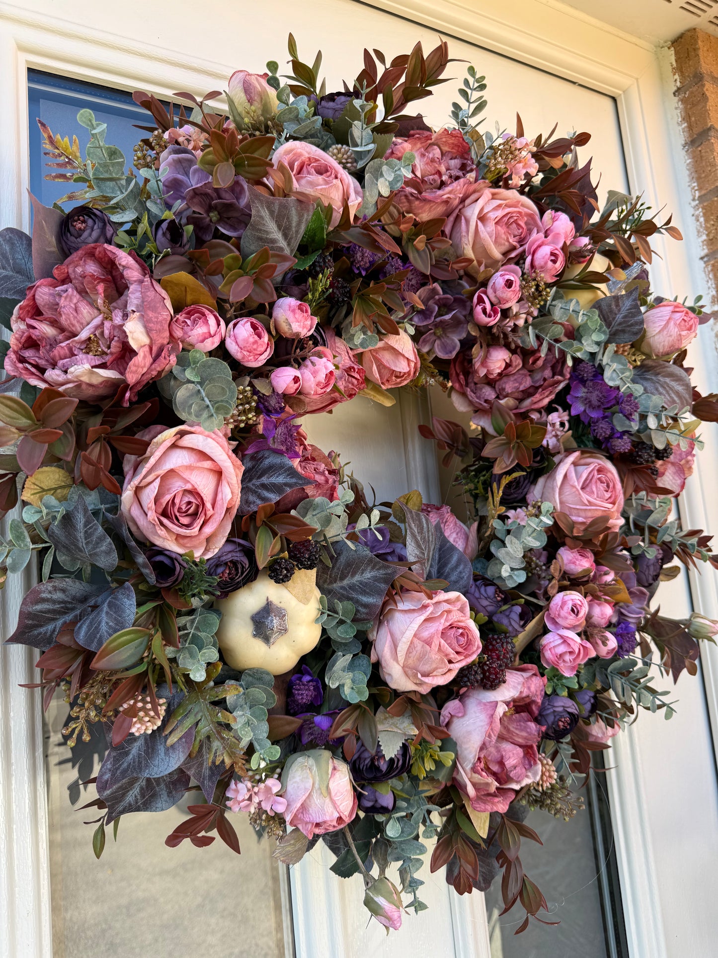 Damson pumpkin wreath