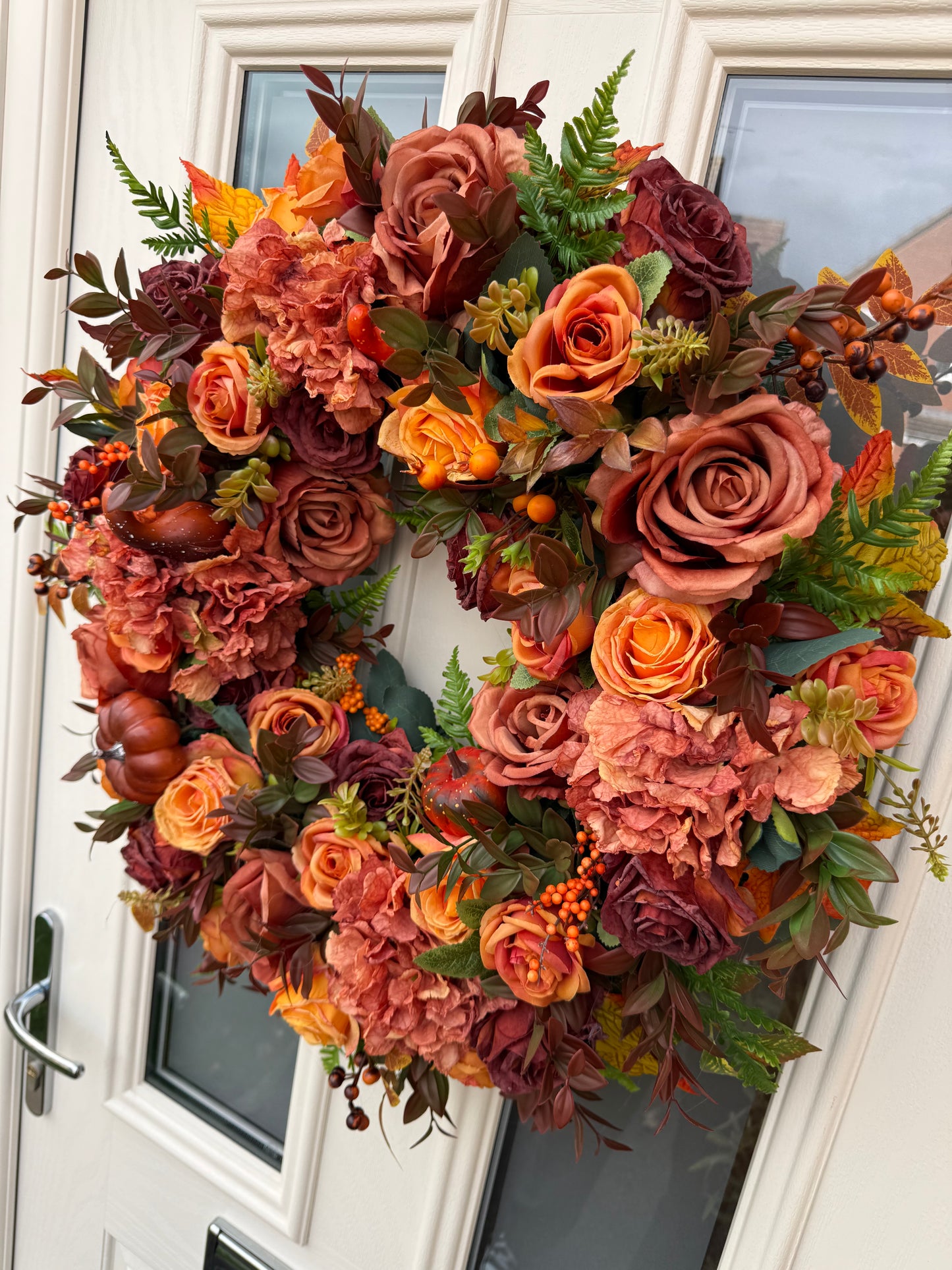 Autumn rose wreath