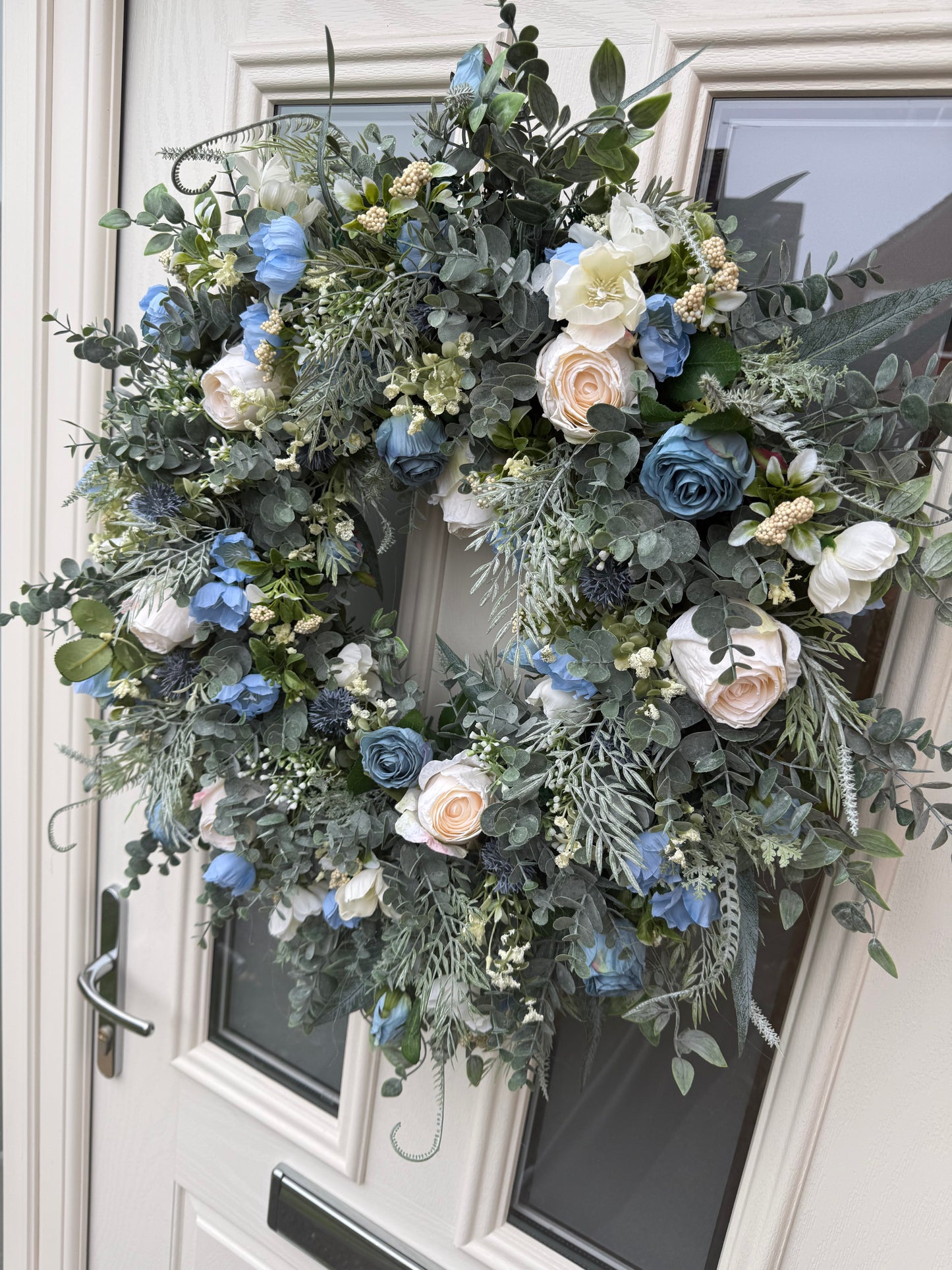 Cottage blue wreath (ready to send)