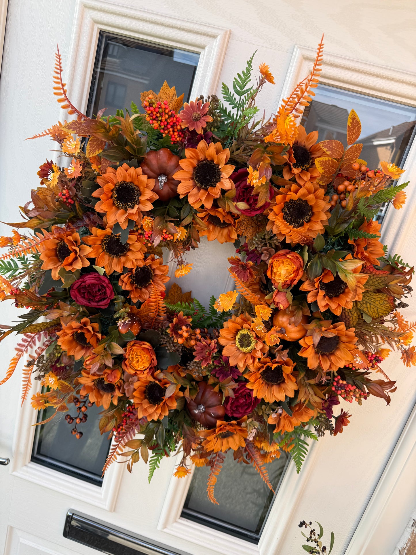 Burnt Orange Sunflower wreath