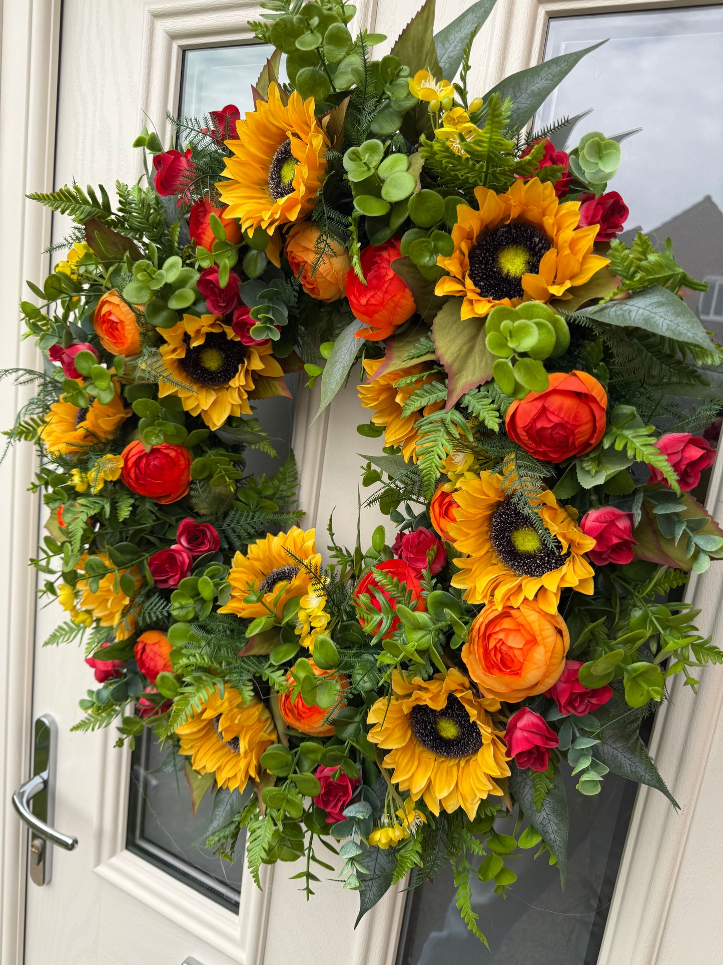 Sunflower sunset wreath (ready to send)