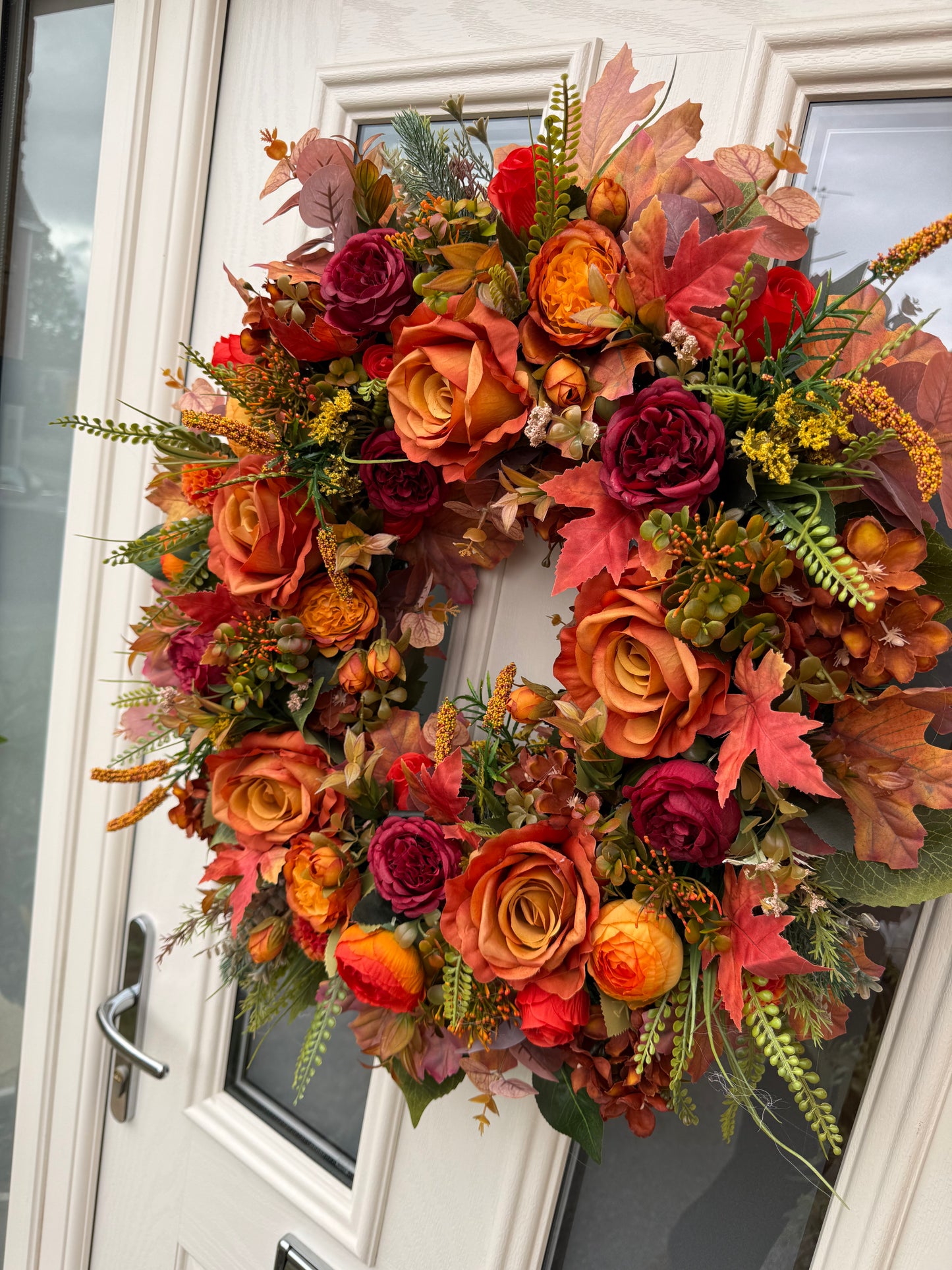 Autumn rose wreath