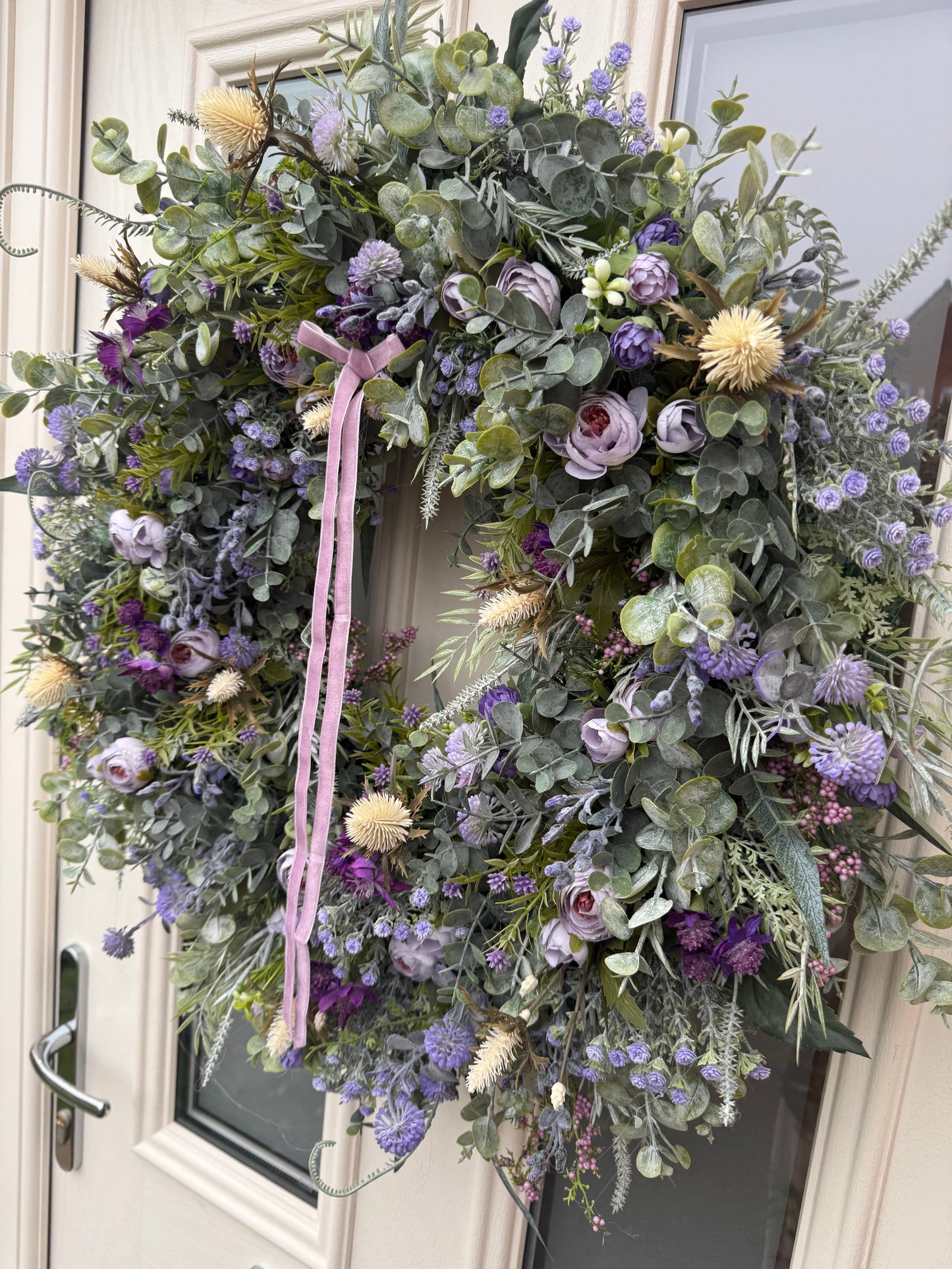 Purple rain real look wreath (made to order)