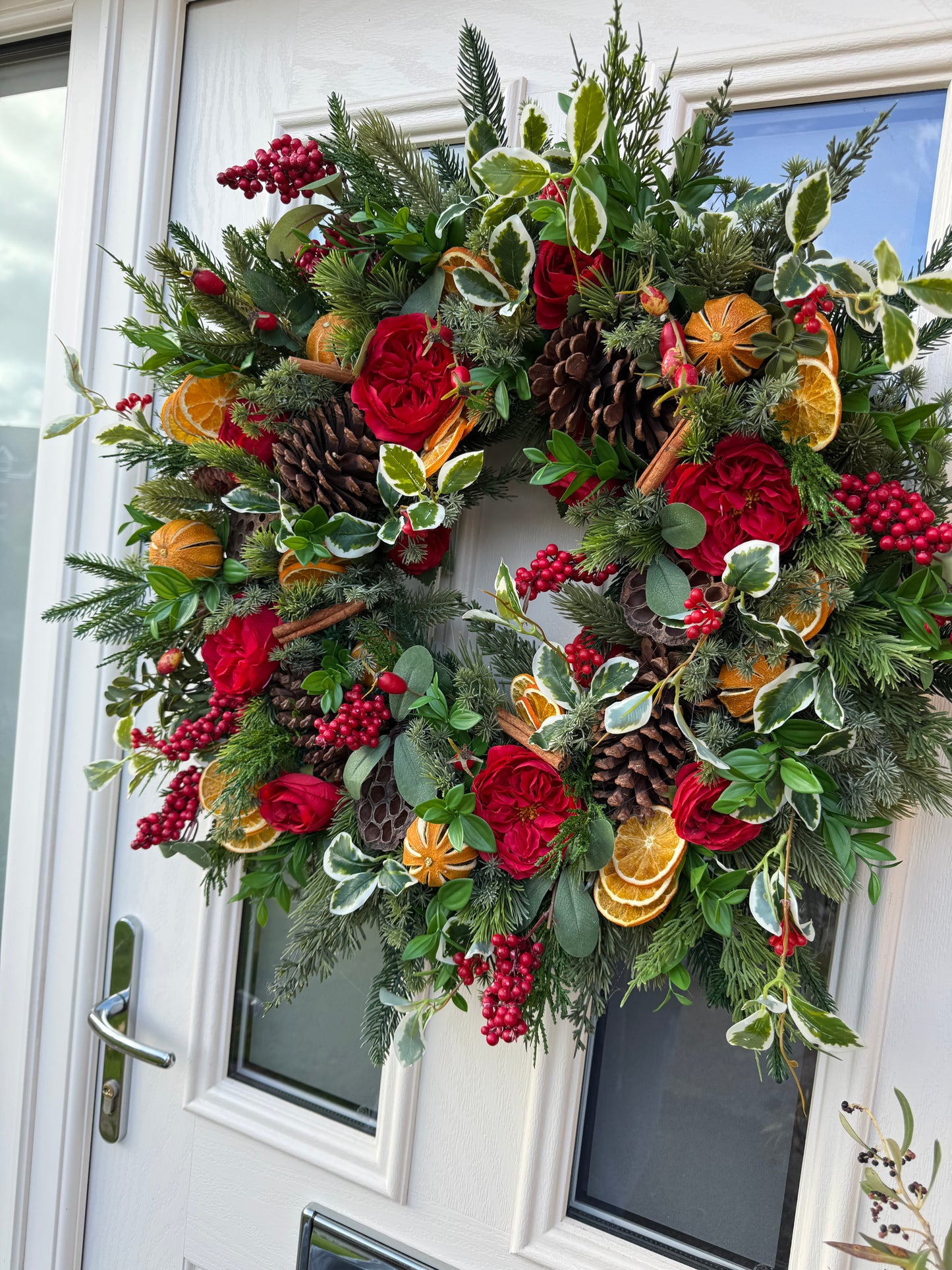 Rosehip and orange Christmas wreath (made to order)