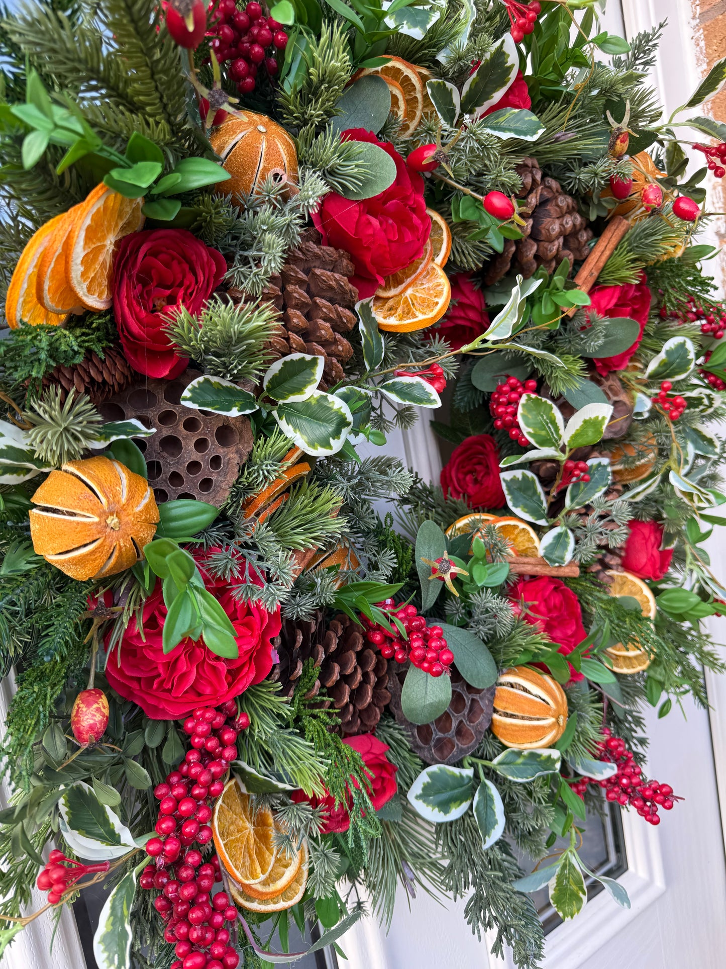 Rosehip and orange Christmas wreath (made to order)