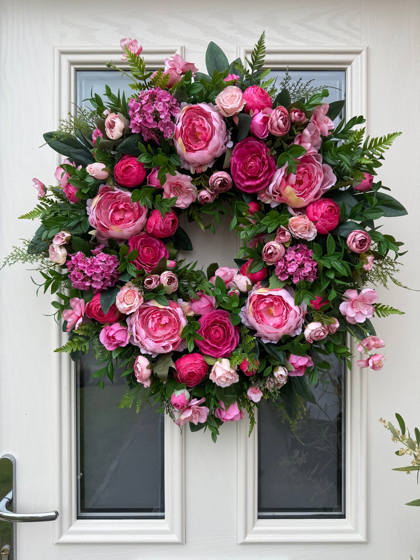 Pink summer wreath