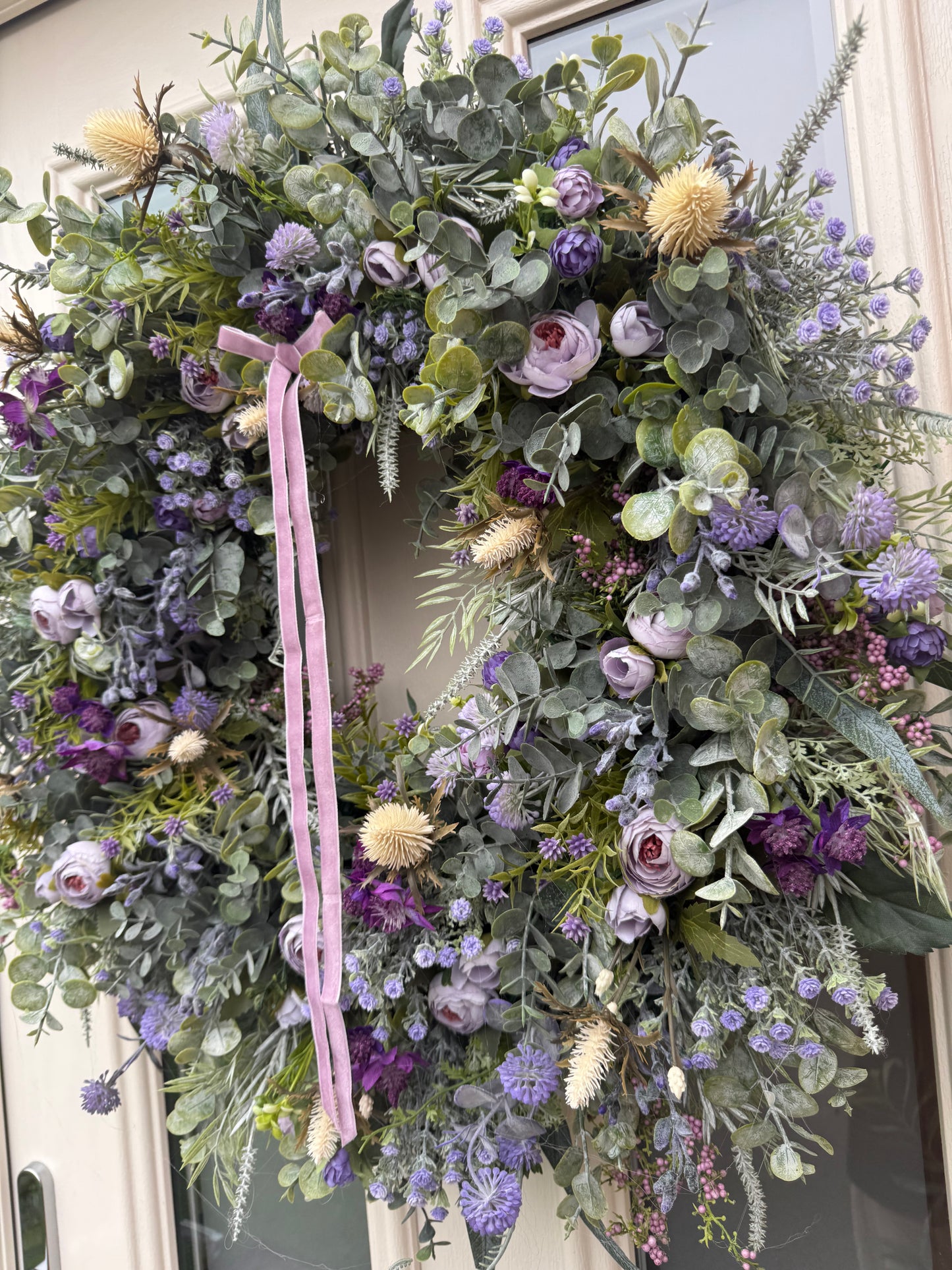 Purple rain real look wreath (made to order)