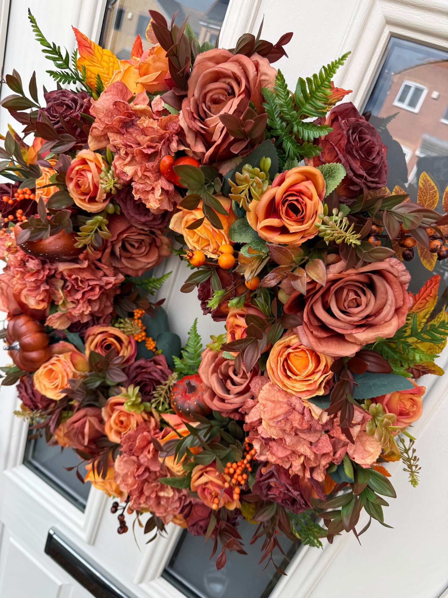 Autumn rose wreath