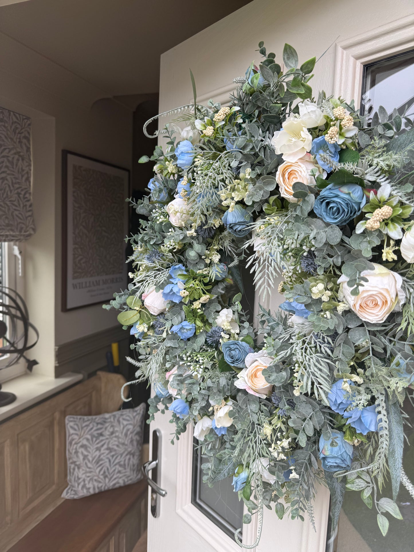 Cottage blue wreath (ready to send)