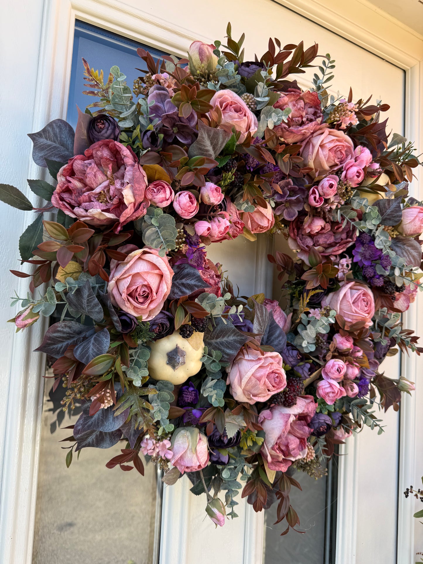 Damson pumpkin wreath
