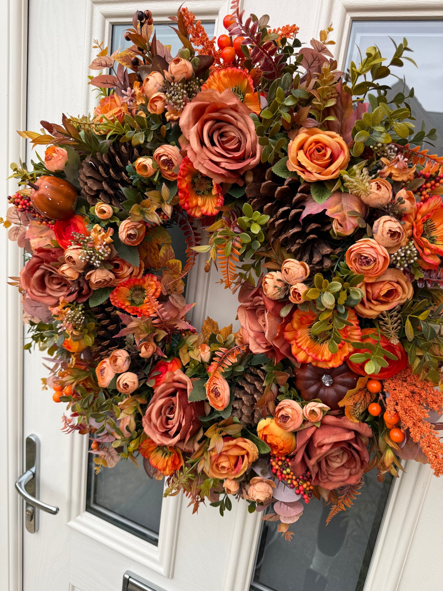 Flame poppy wreath