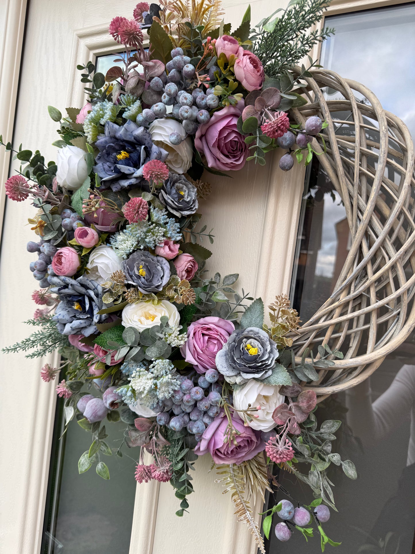 Blueberry and mauve signature wreath (made to order)