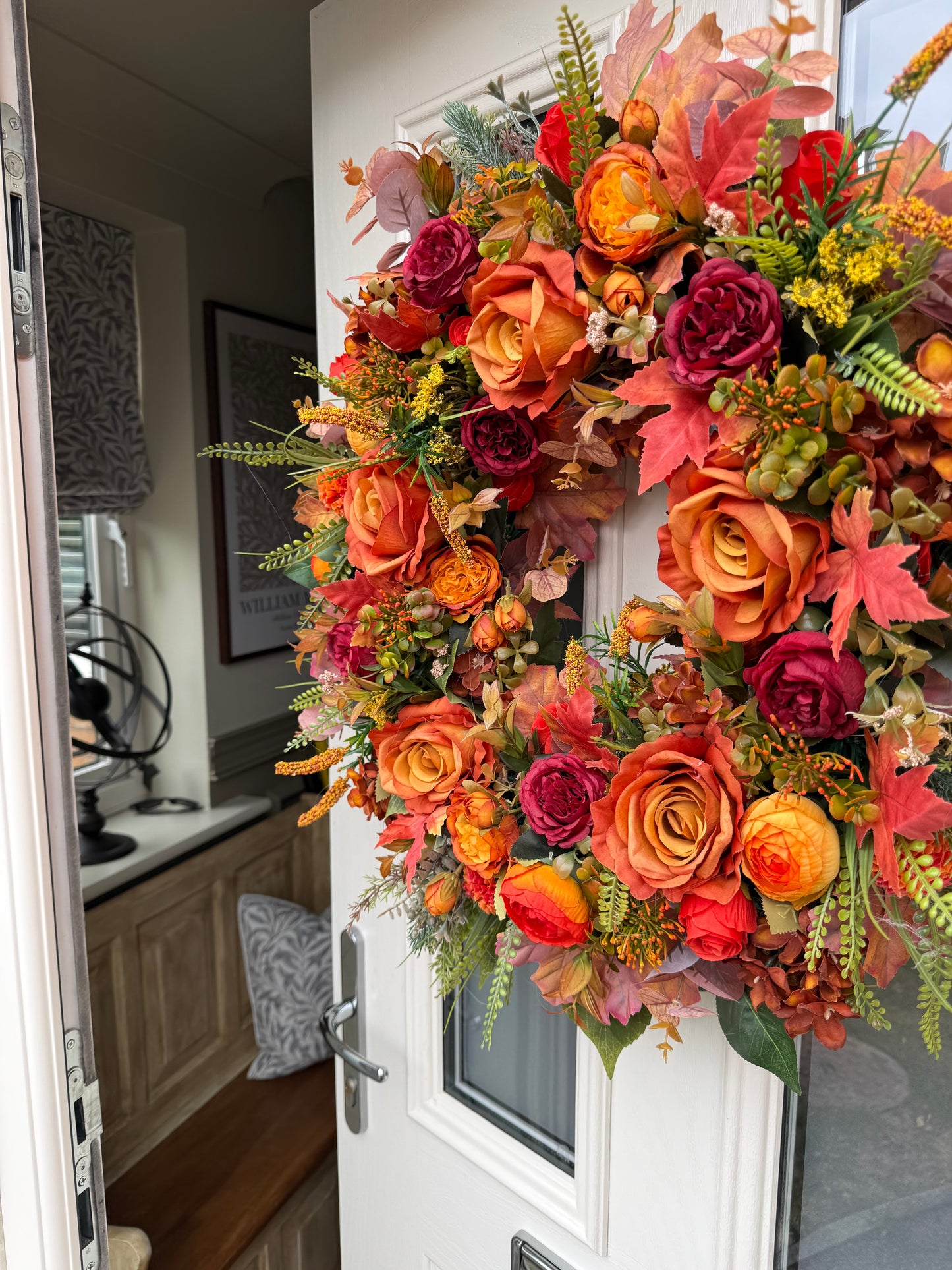 Autumn rose wreath