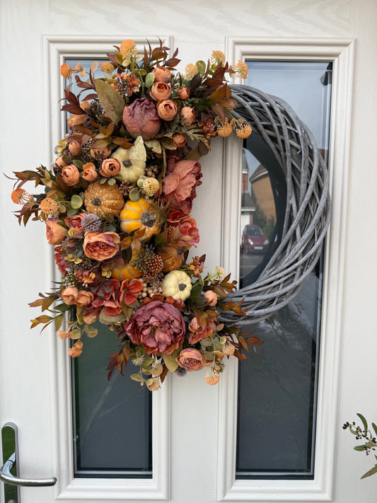 Pastel pumpkin signature wreath