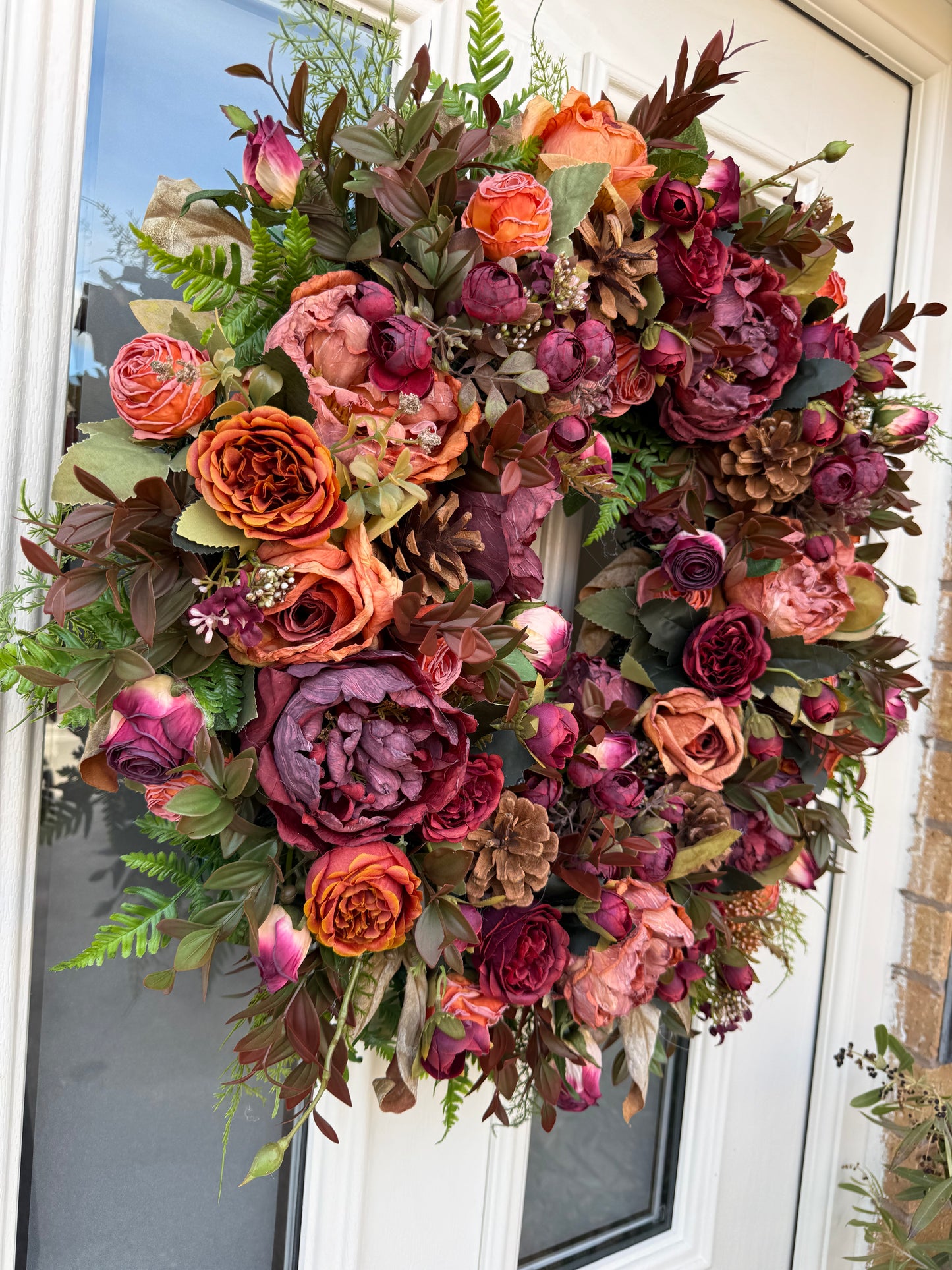Cranberry and orange autumn wreath