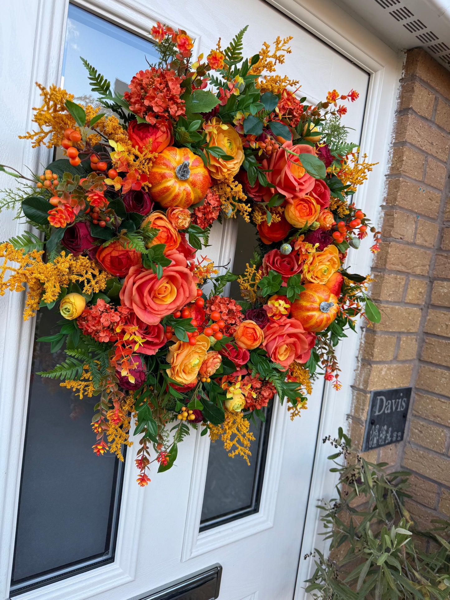 Autumn sunset wreath