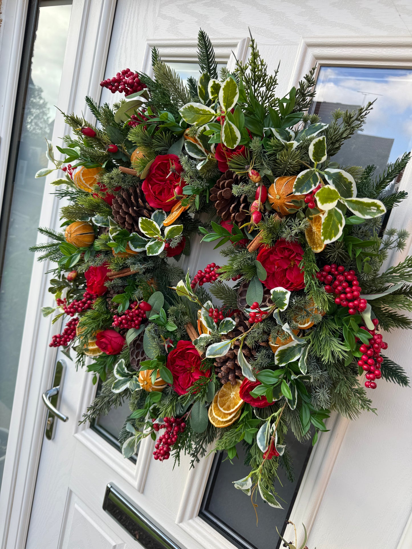 Rosehip and orange Christmas wreath (made to order)