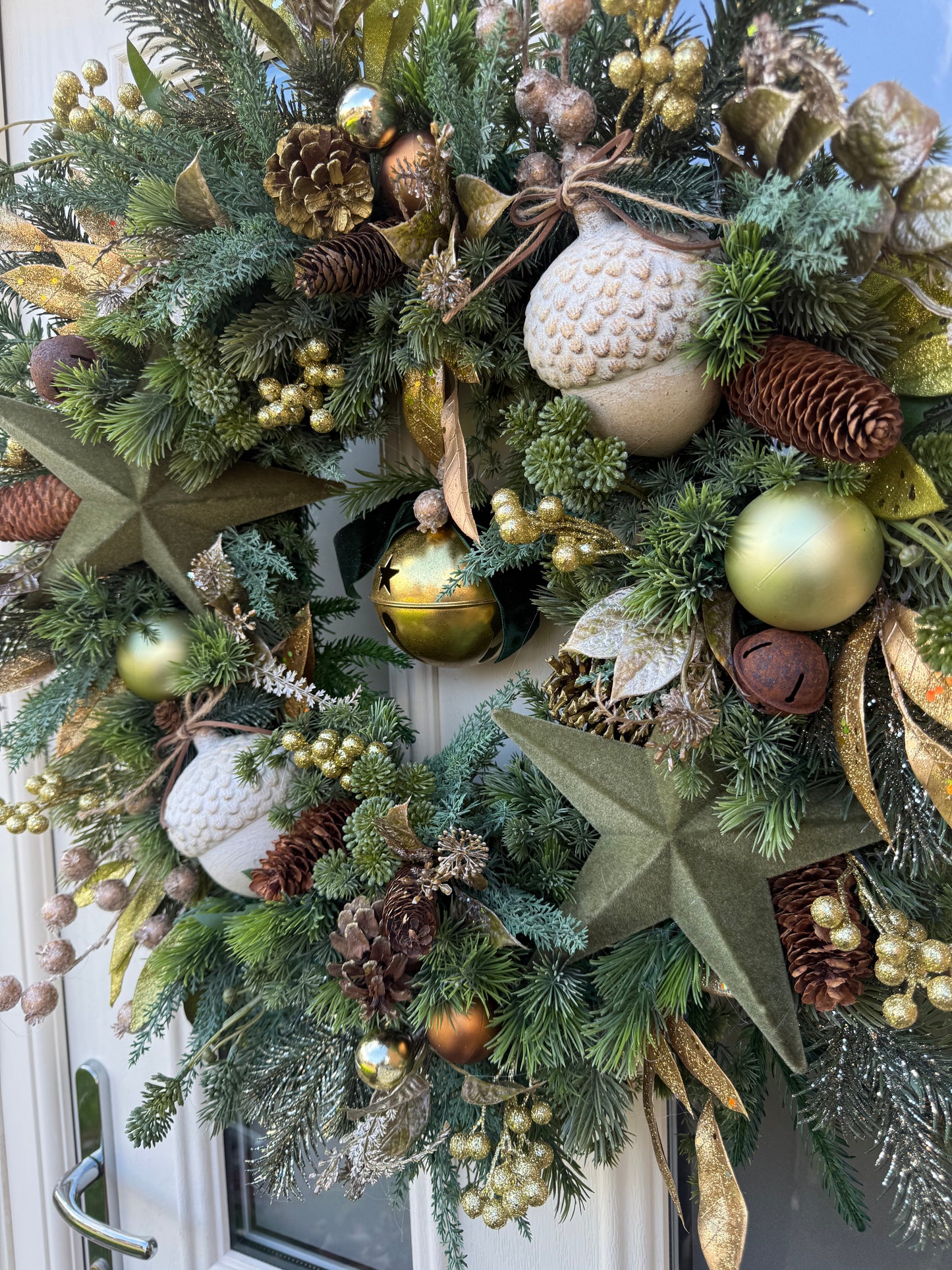 Nordic acorn Christmas wreath (made to order)