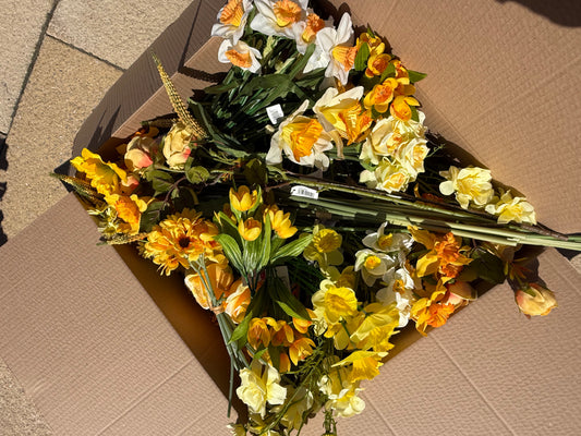Clearance box of flowers yellow