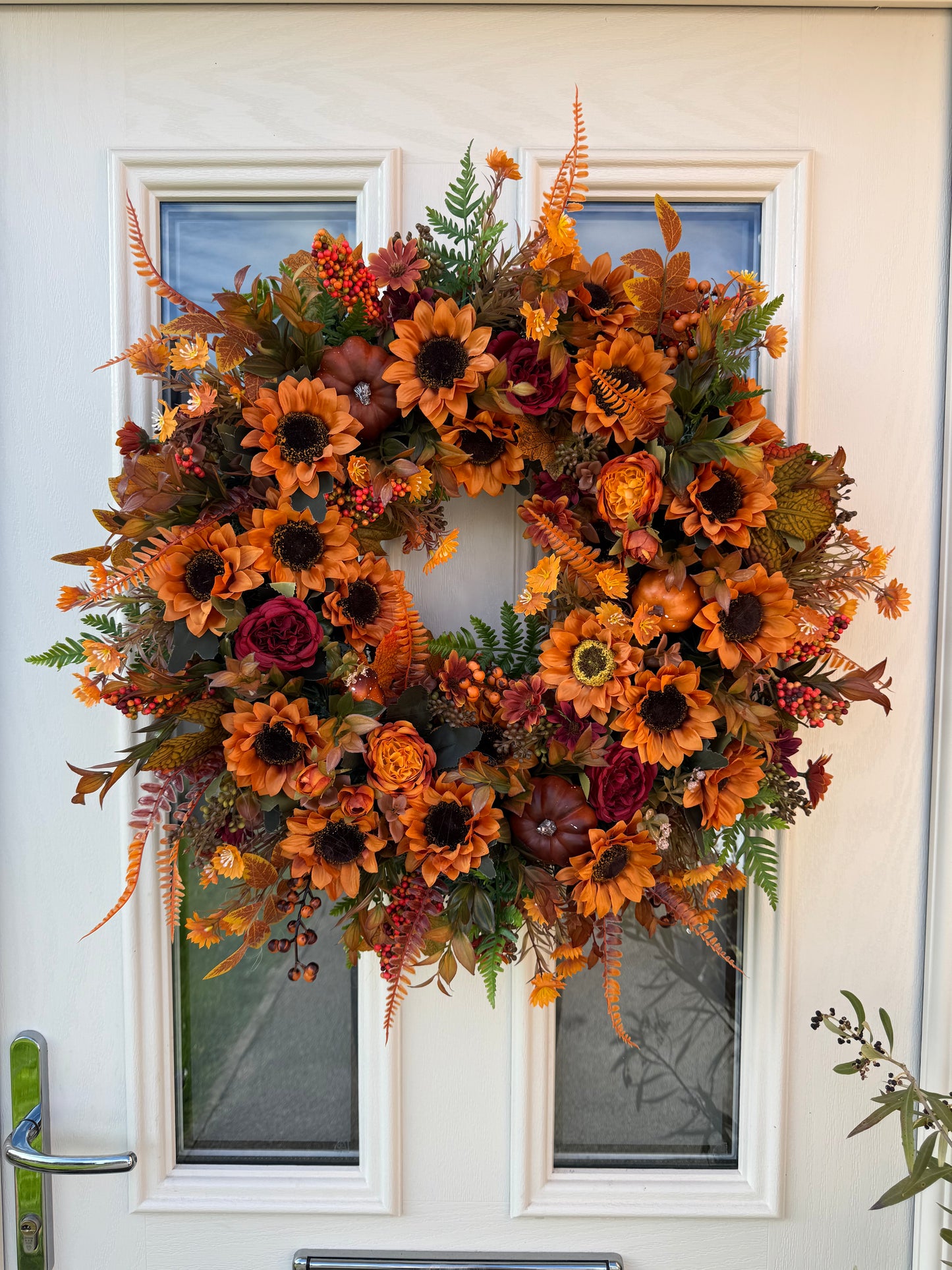 Burnt Orange Sunflower wreath