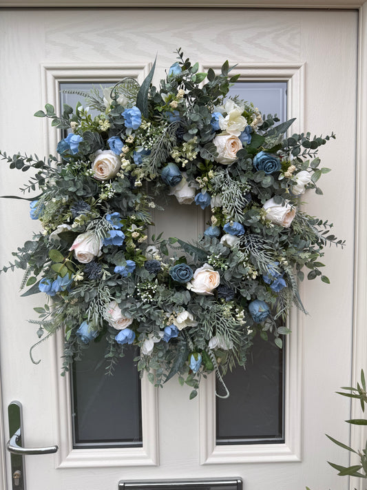 Cottage blue wreath