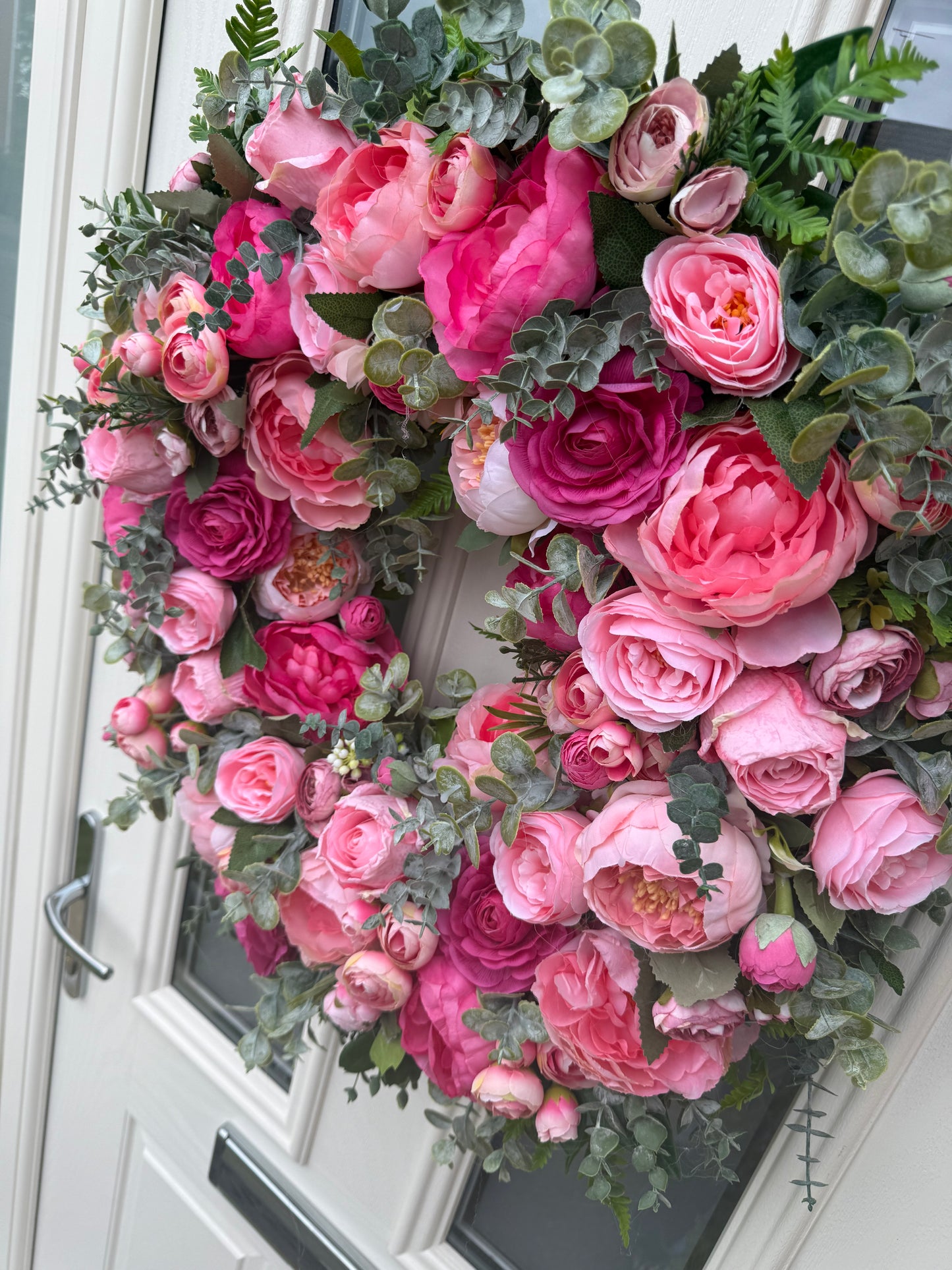 Summer pink peony wreath (ready to send)