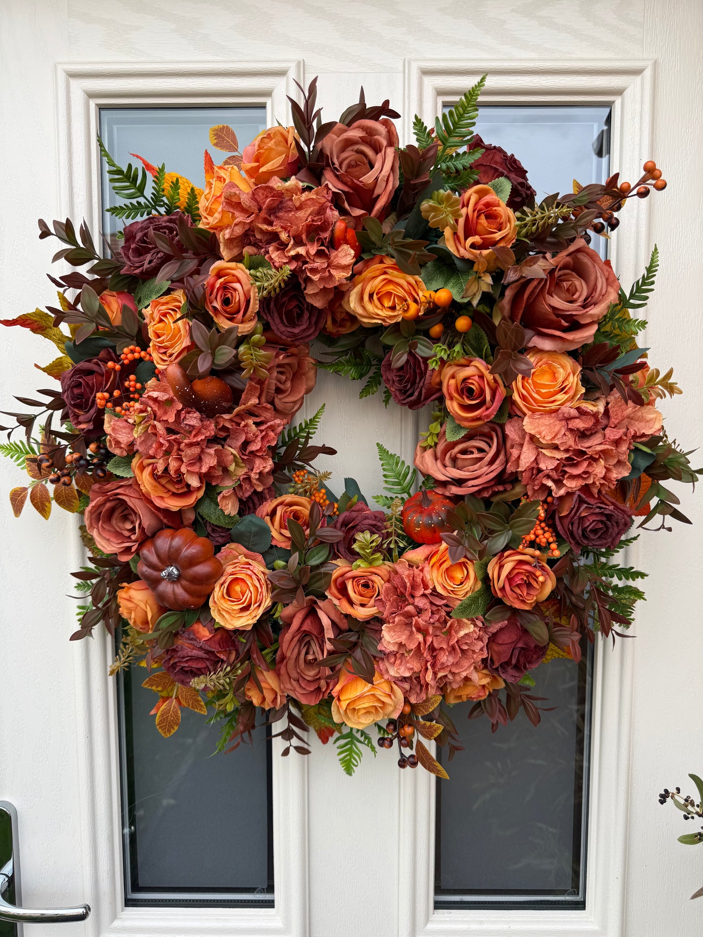 Autumn rose wreath