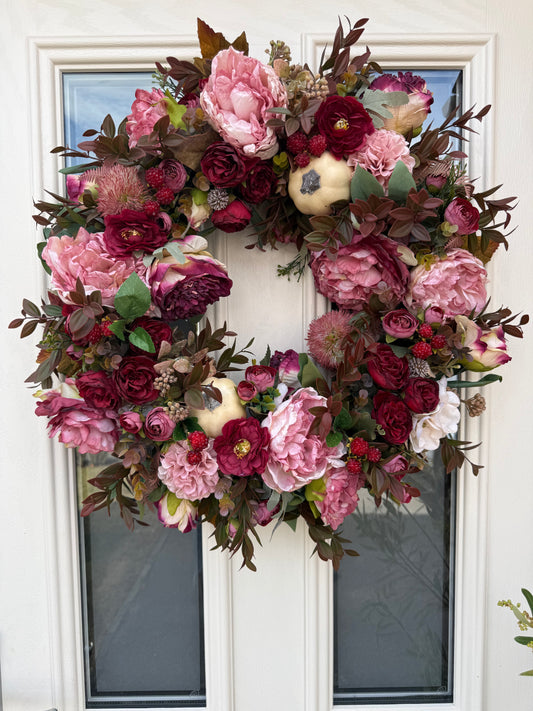 Damson autumn wreath