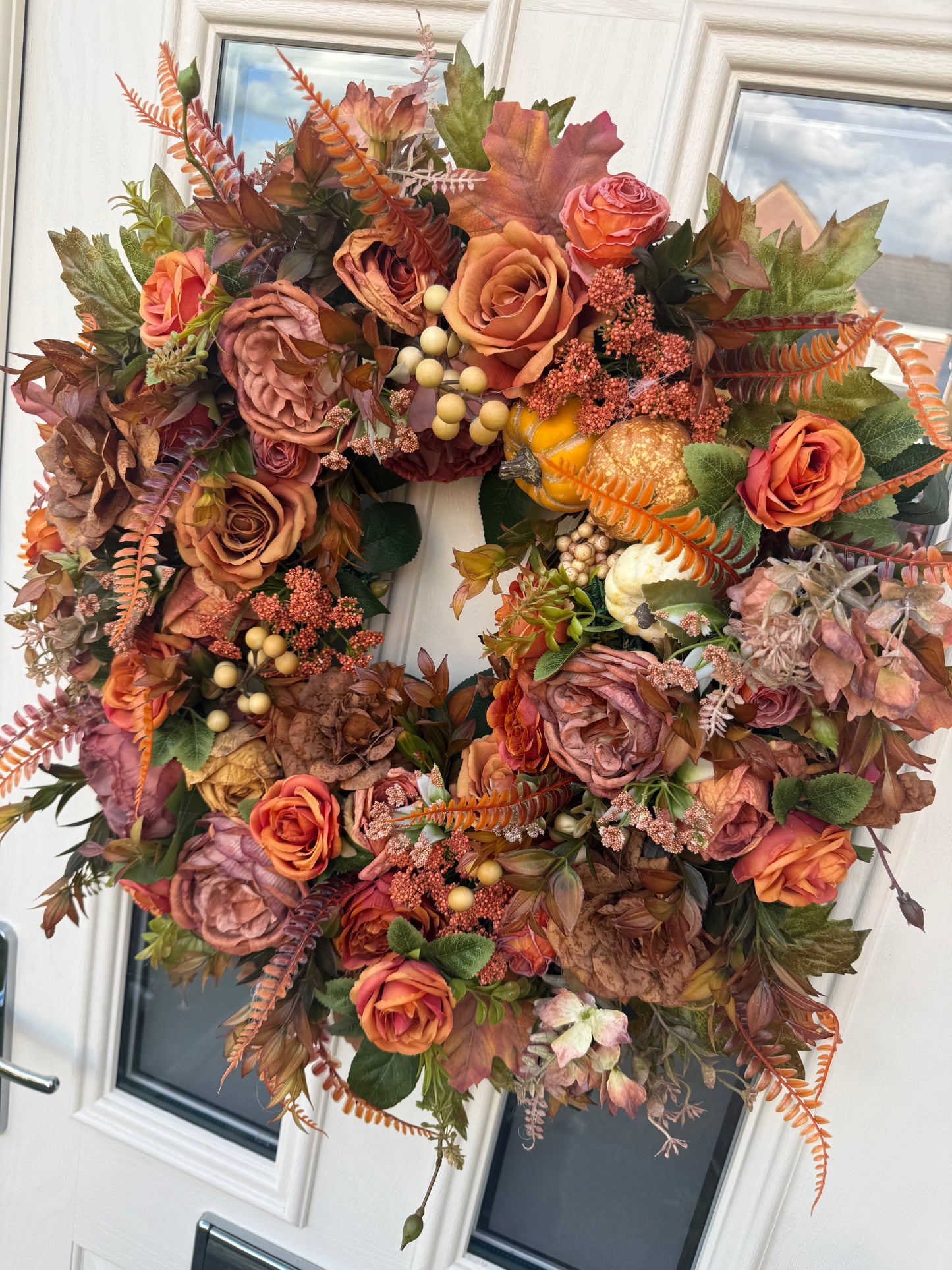 Crisp pumpkin wreath