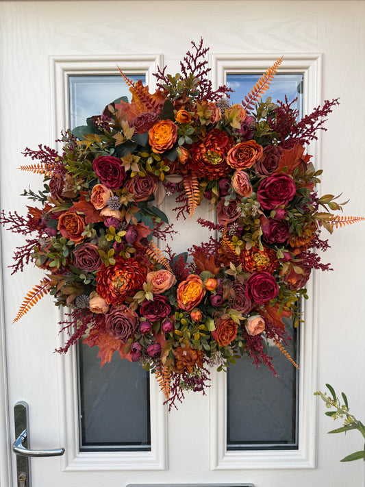 Sunset autumn wreath