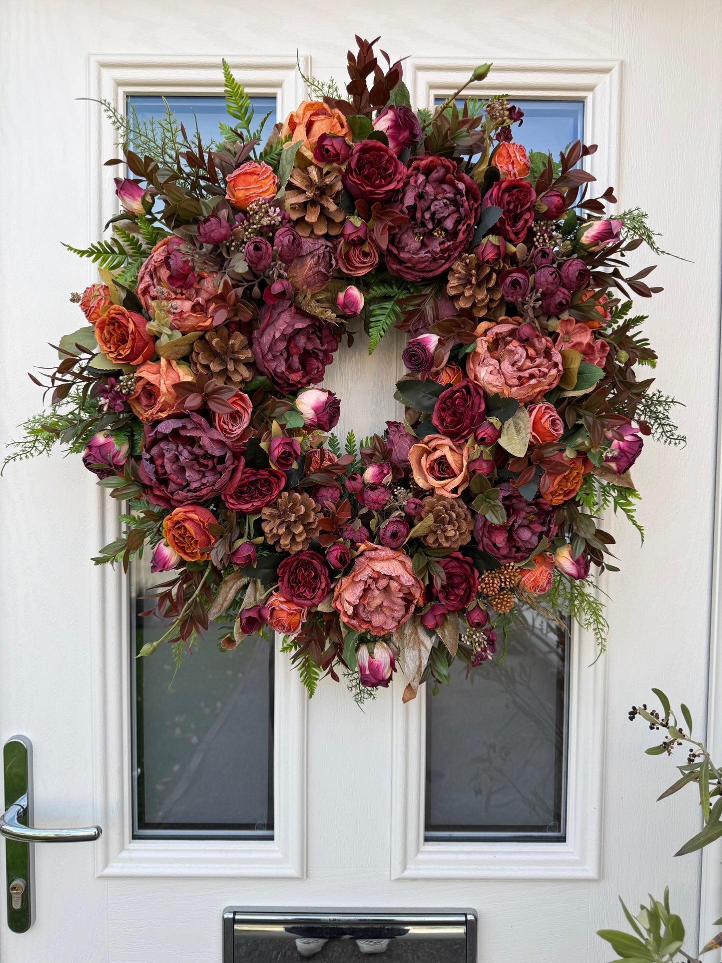 Cranberry and orange autumn wreath