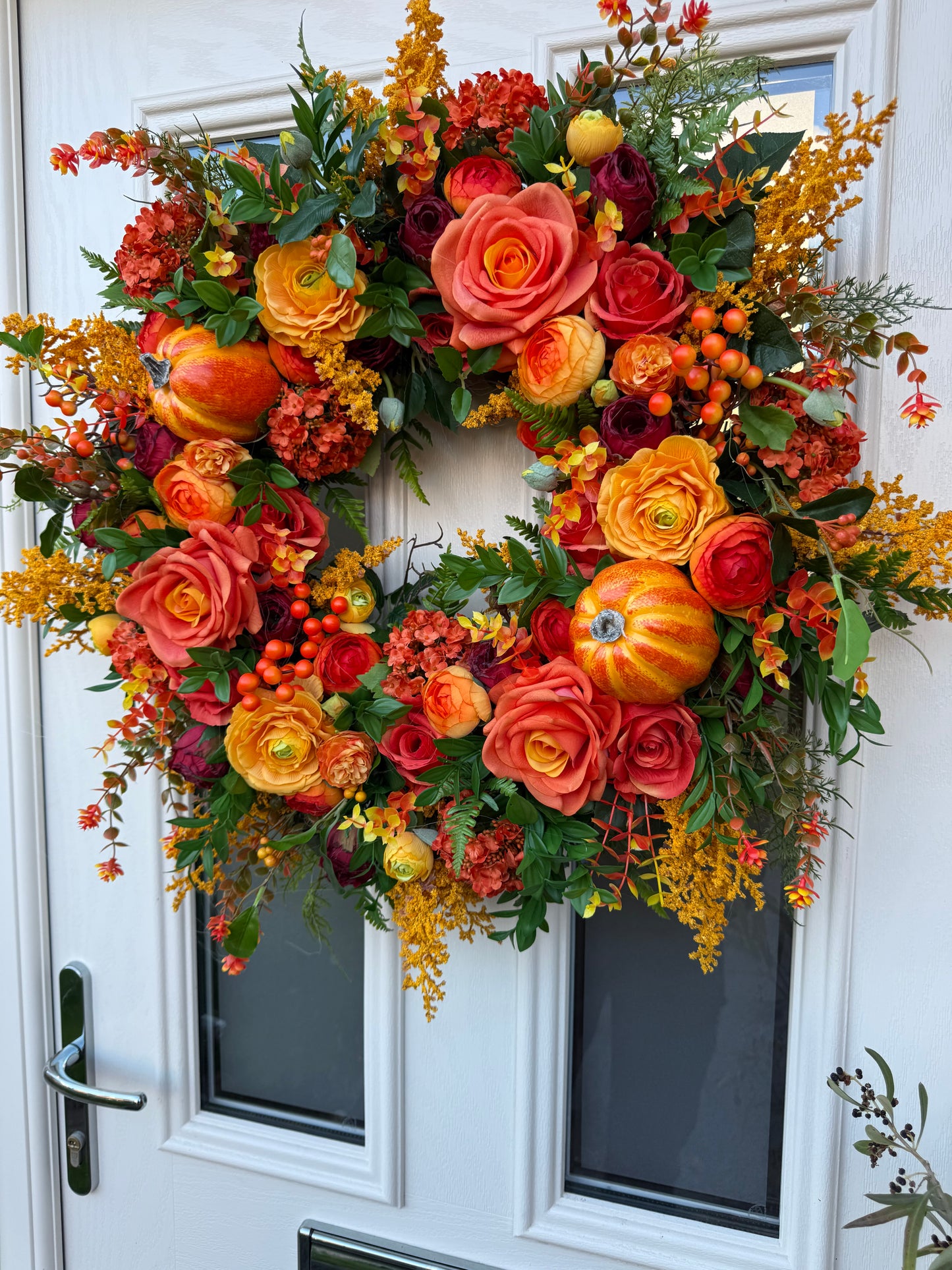 Autumn sunset wreath
