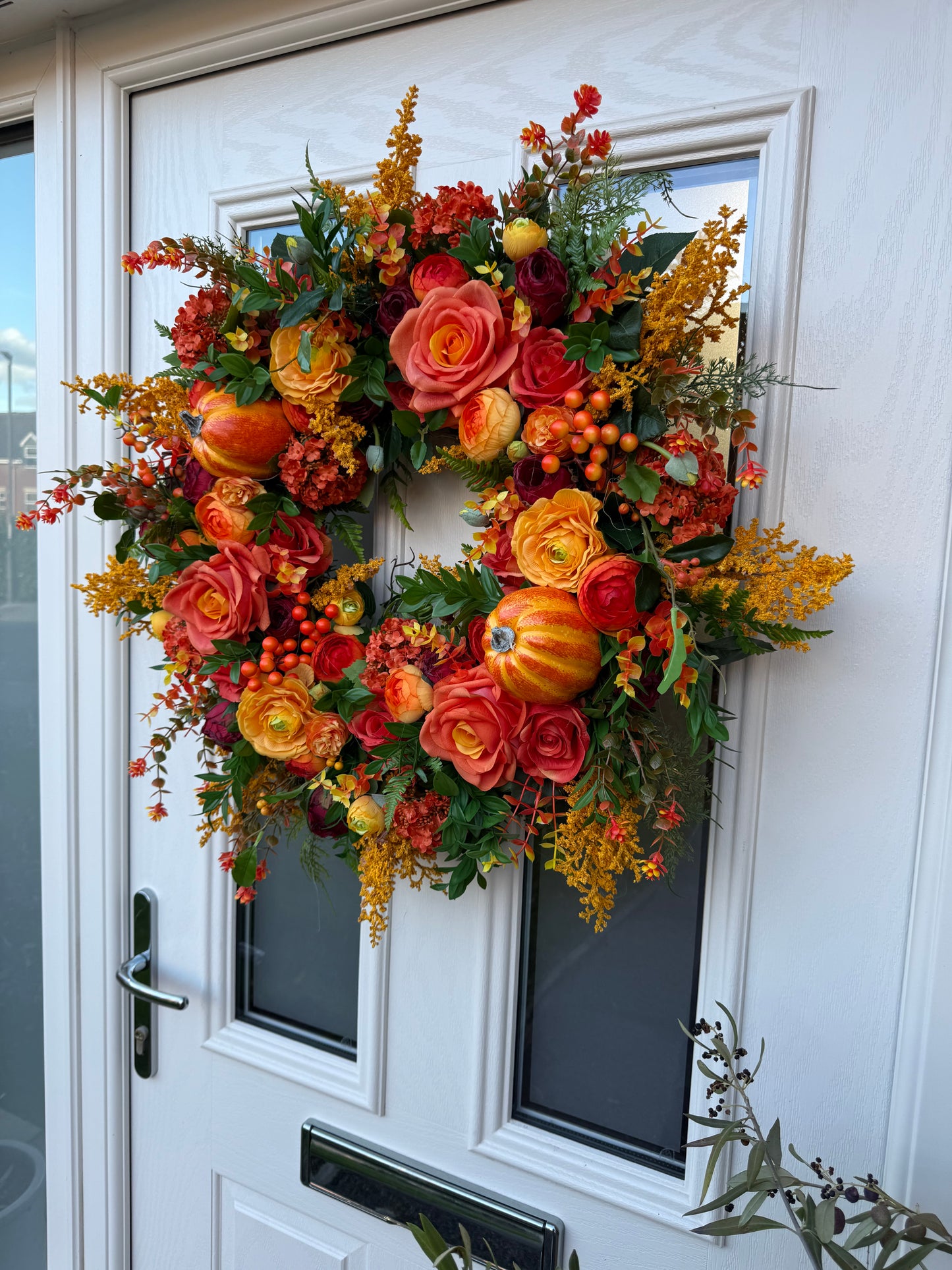Autumn sunset wreath