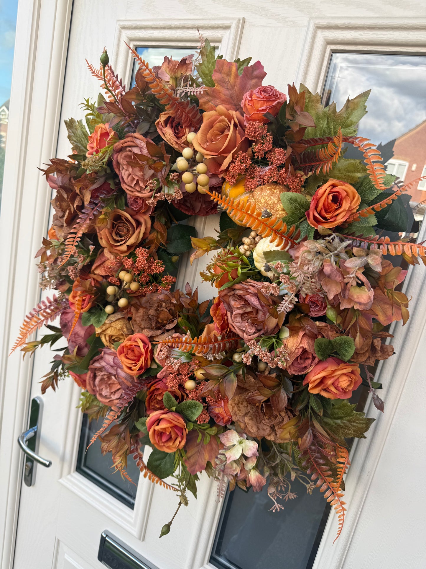 Crisp pumpkin wreath
