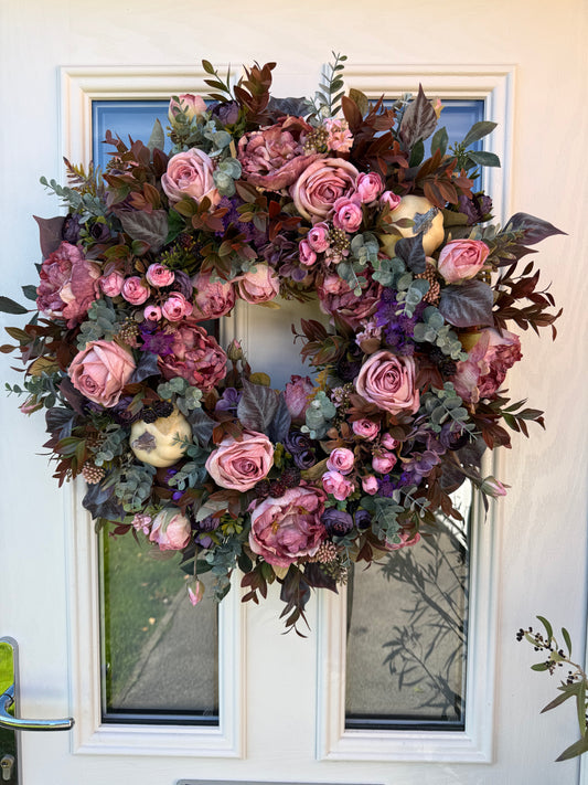 Damson pumpkin wreath