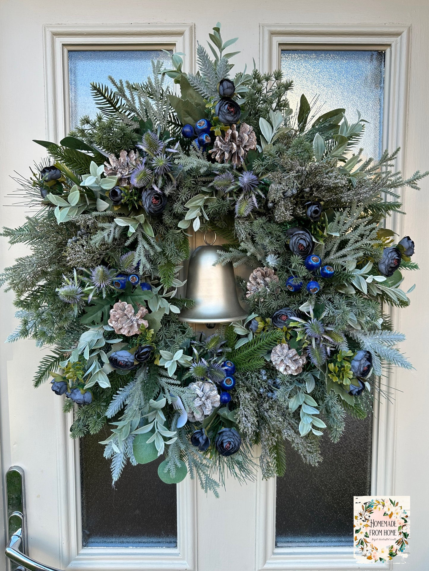 Blueberry & thistle bell wreath