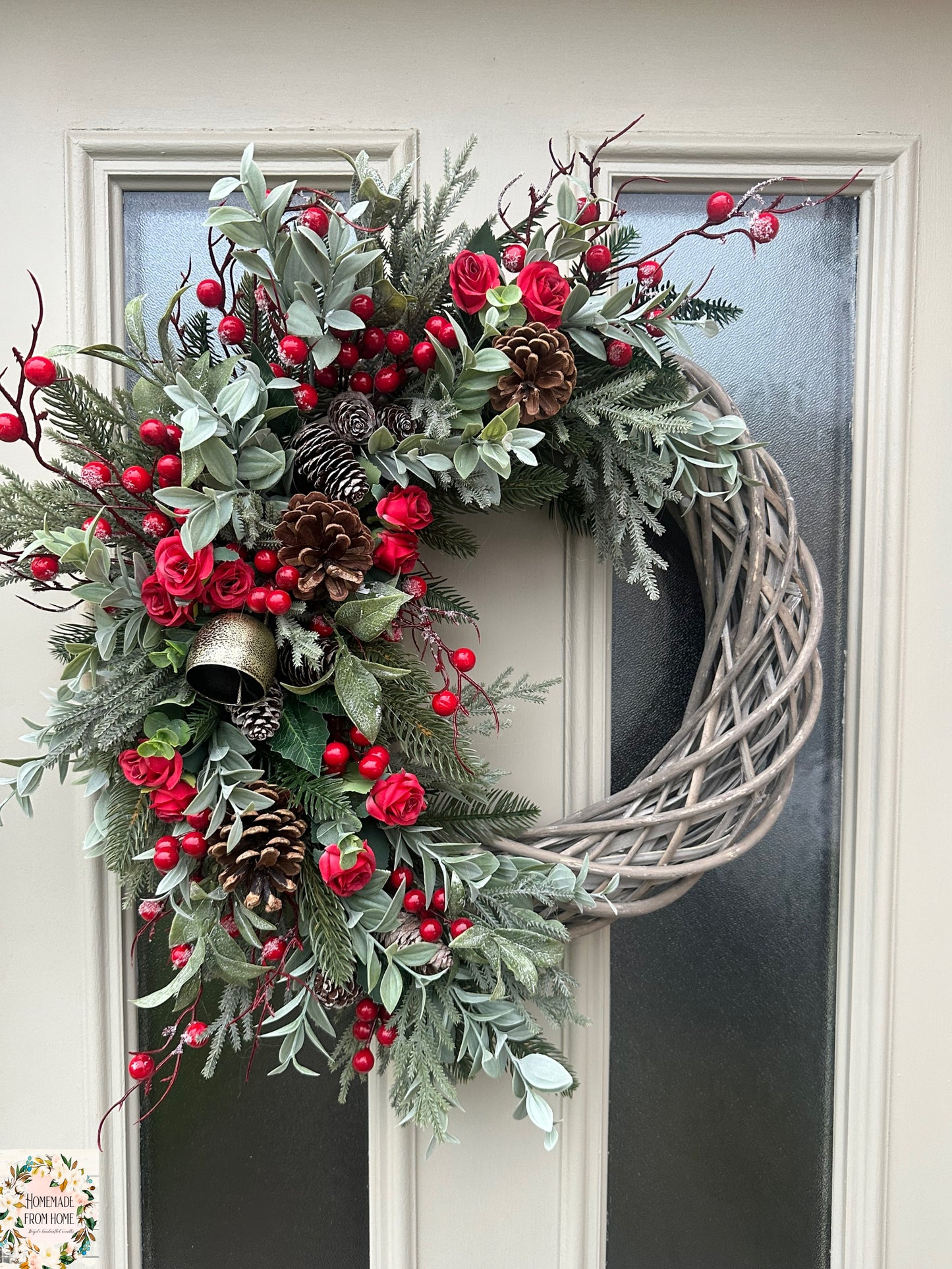 Red berry and bell signature wreath