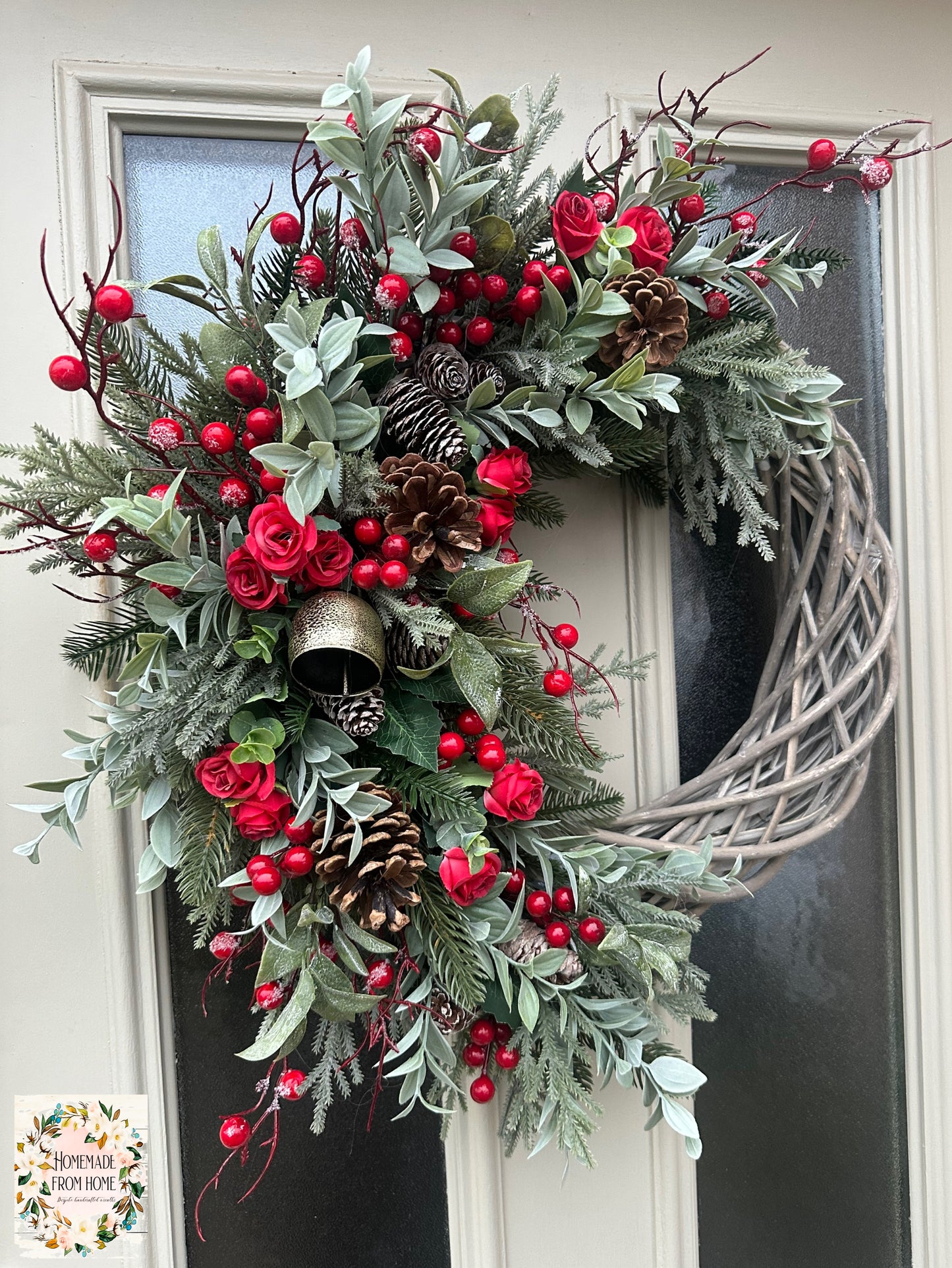 Red berry and bell signature wreath