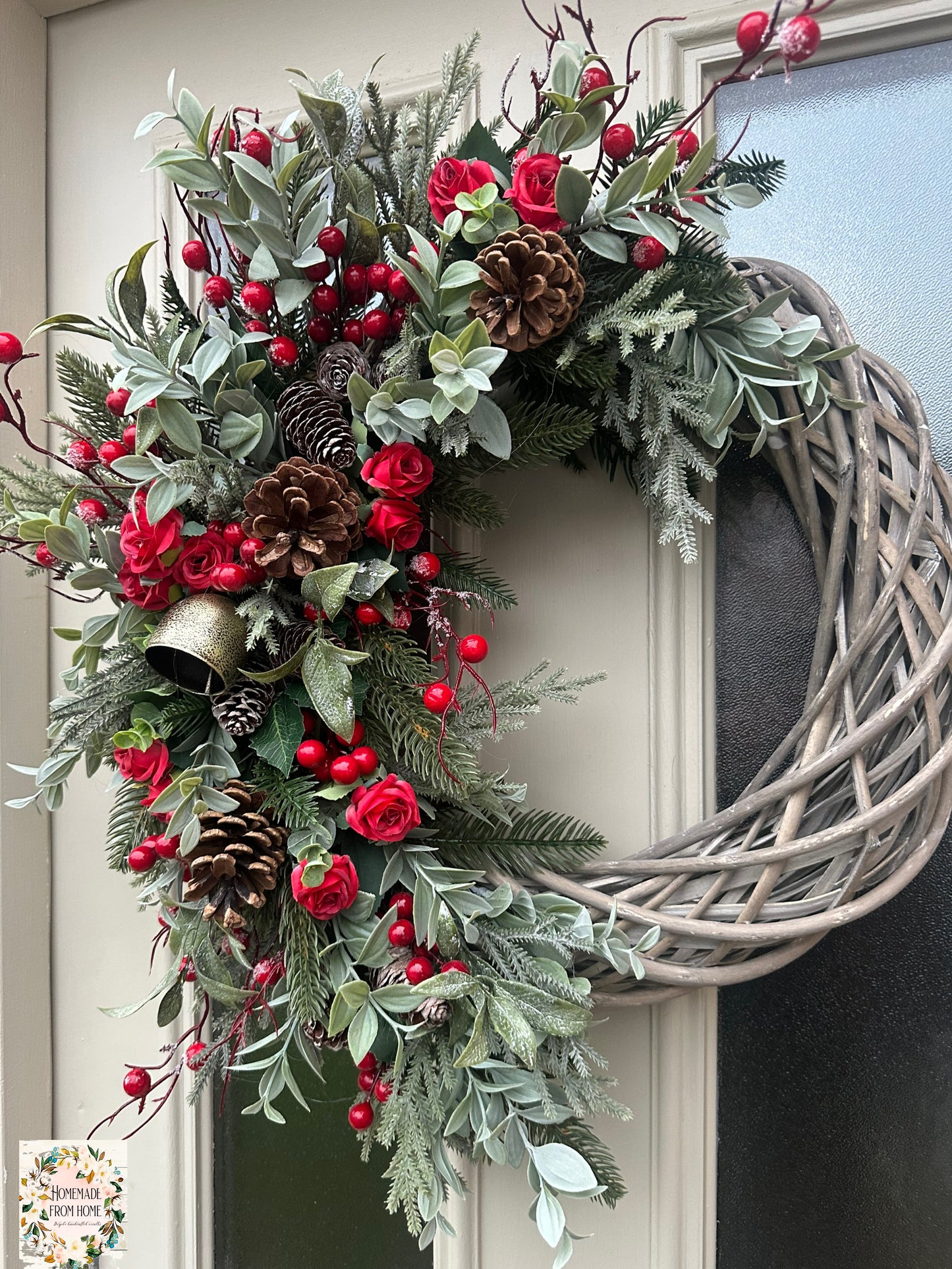 Red berry and bell signature wreath
